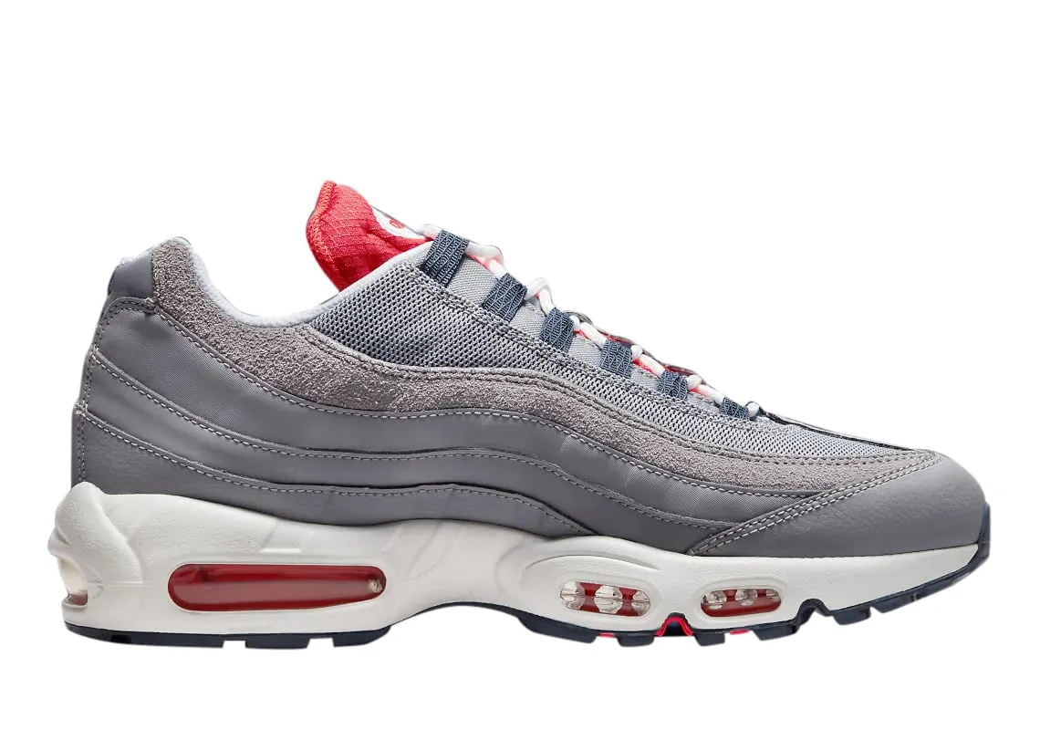 Nike Air Max 95 Uomo - Grigio Cemento Blu Tuono - DB0250-001 - immagine 3