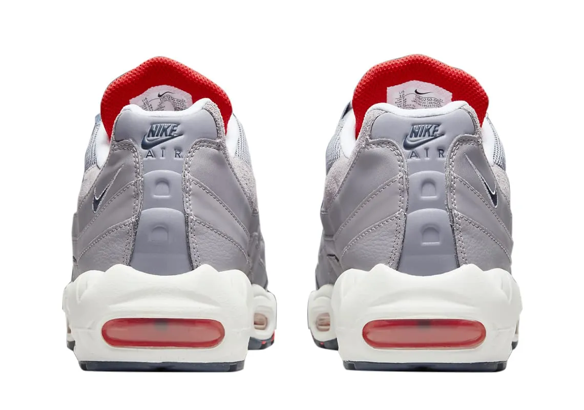Nike Air Max 95 Uomo - Grigio Cemento Blu Tuono - DB0250-001 - immagine 5