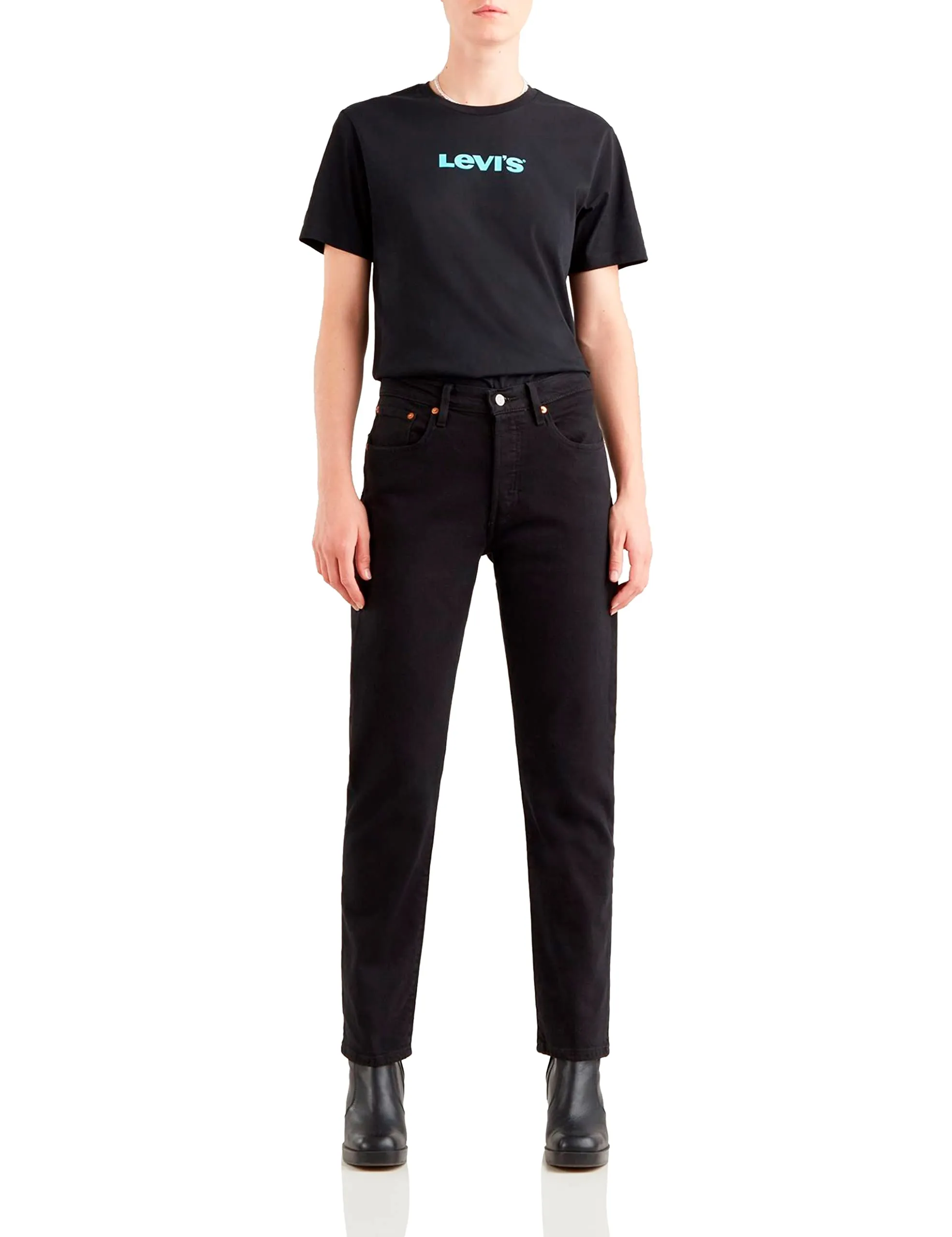 Levi's 501 Crop Jeans Donna, Black Sprout, 32W / 30L - immagine 1