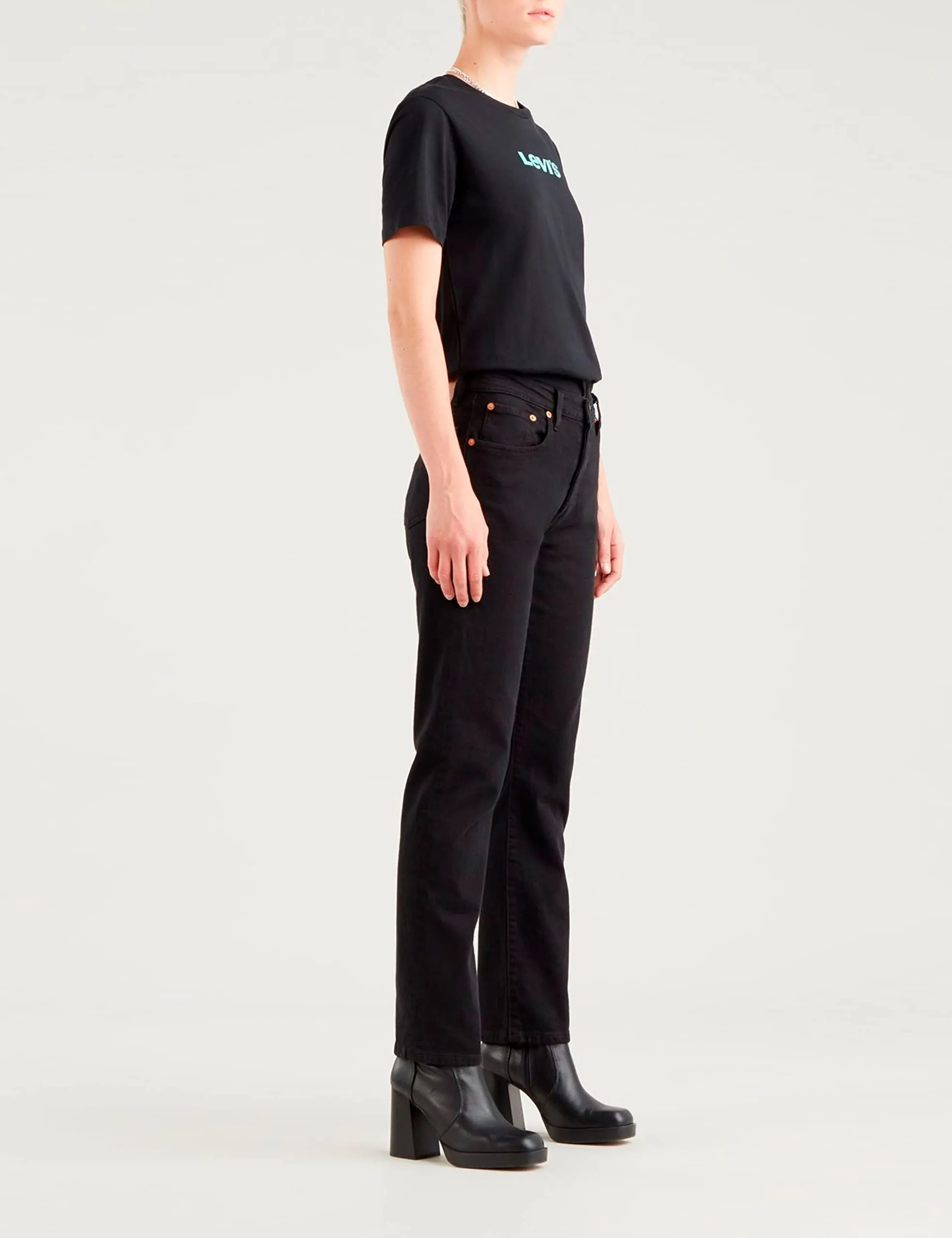 Levi's 501 Crop Jeans Donna, Black Sprout, 32W / 30L - immagine 3