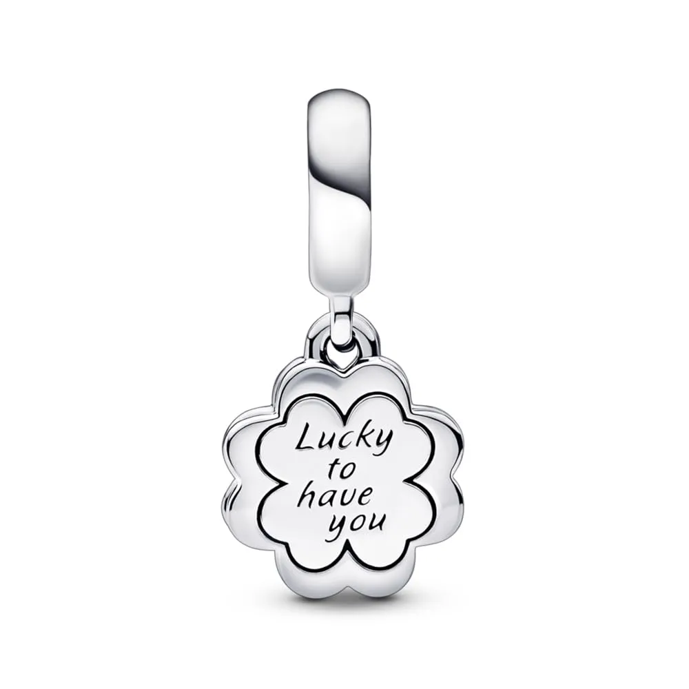 Pandora Moments Pendente Friend in Argento Sterling con Zirconi Cubici e Smalto Rosa Glitterato - immagine 3