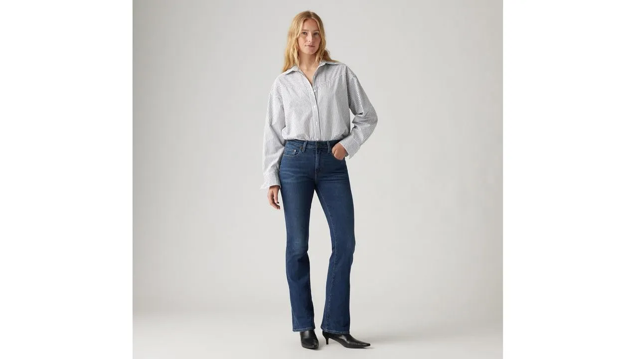 Levi's 725 High Rise Bootcut Jeans for Women, Blue Wave Dark, 29W / 30L - immagine 5