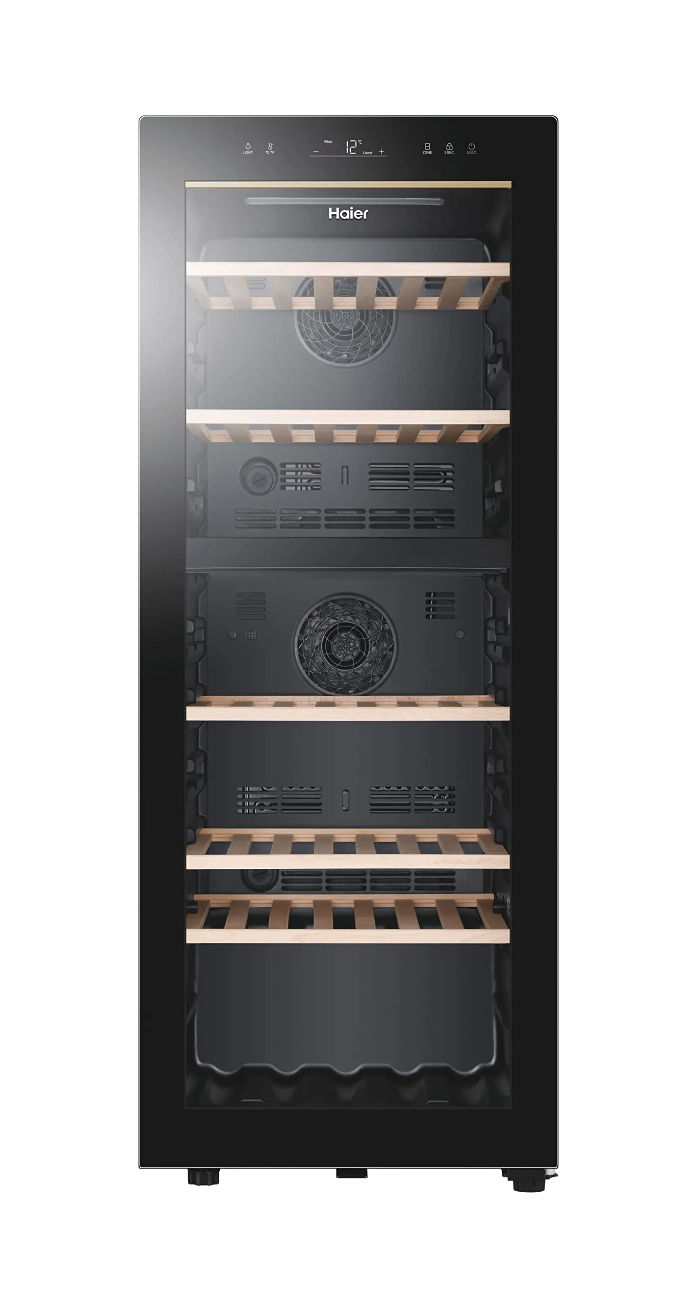 Haier Wine Bank 50 Serie 5 Cantinetta Vino 79 Bottiglie Doppia Zona Nera HWS79GDG - immagine 1