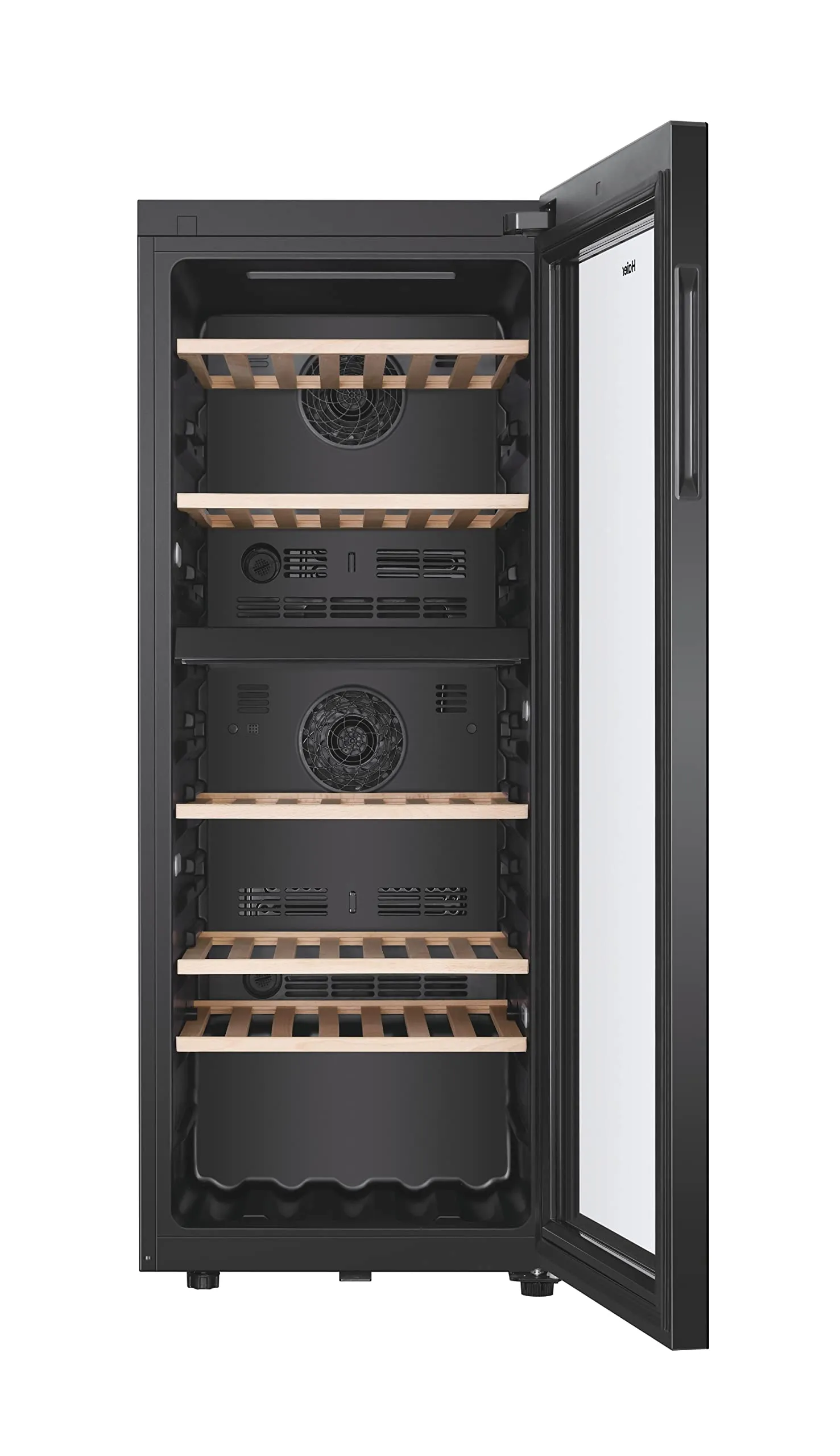 Haier Wine Bank 50 Serie 5 Cantinetta Vino 79 Bottiglie Doppia Zona Nera HWS79GDG - immagine 2