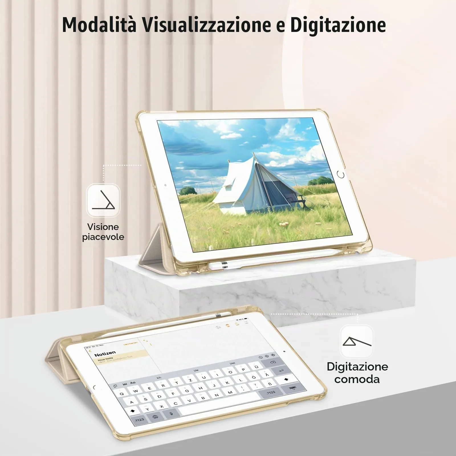FINTIE Cover per iPad 10,2 Pollici (9a/8a/7a Generazione, 2021/2020/2019) - Giallo - immagine 3