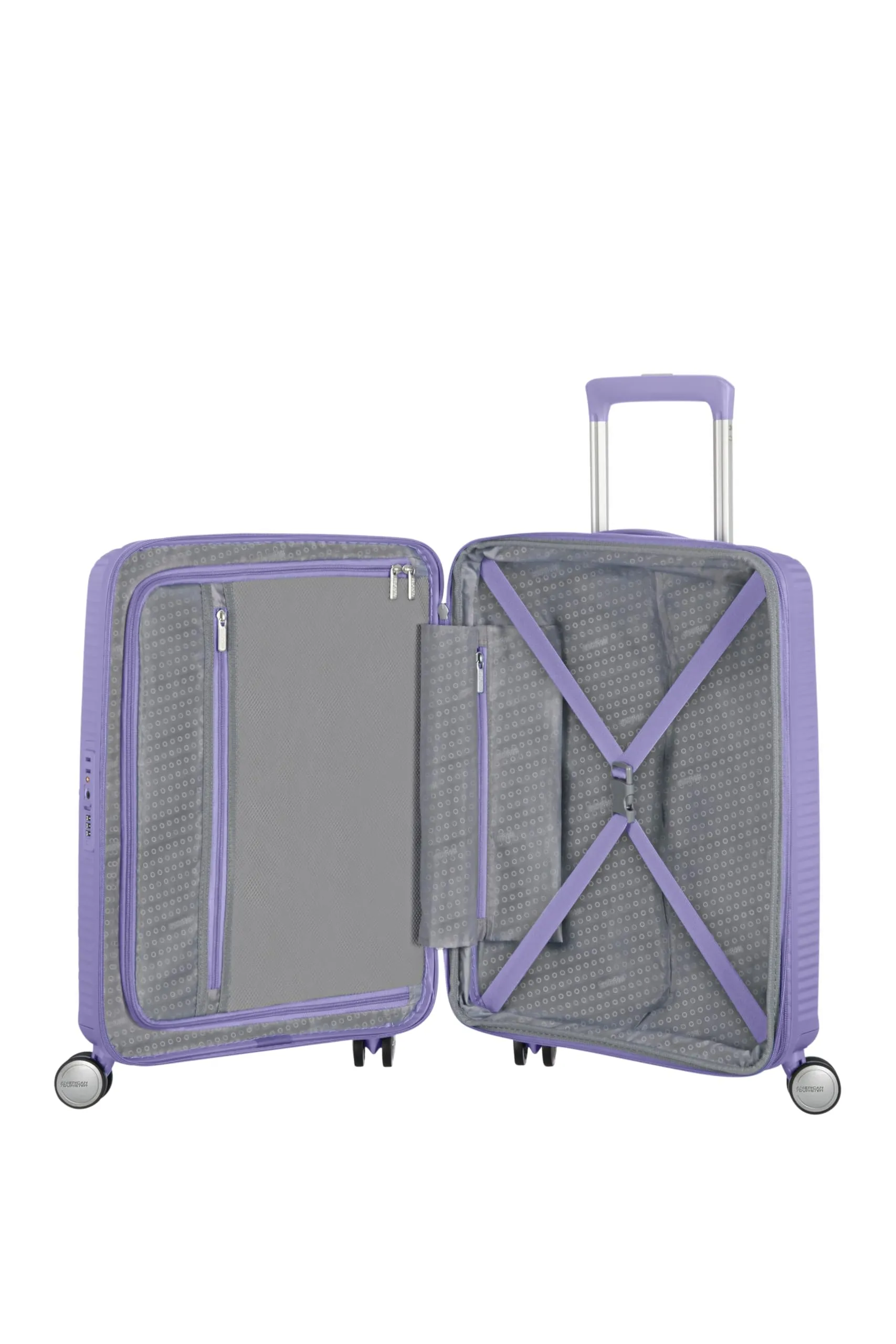 American Tourister Spinner 55 Expandable Trolley, 55 cm, Lavanda - immagine 5