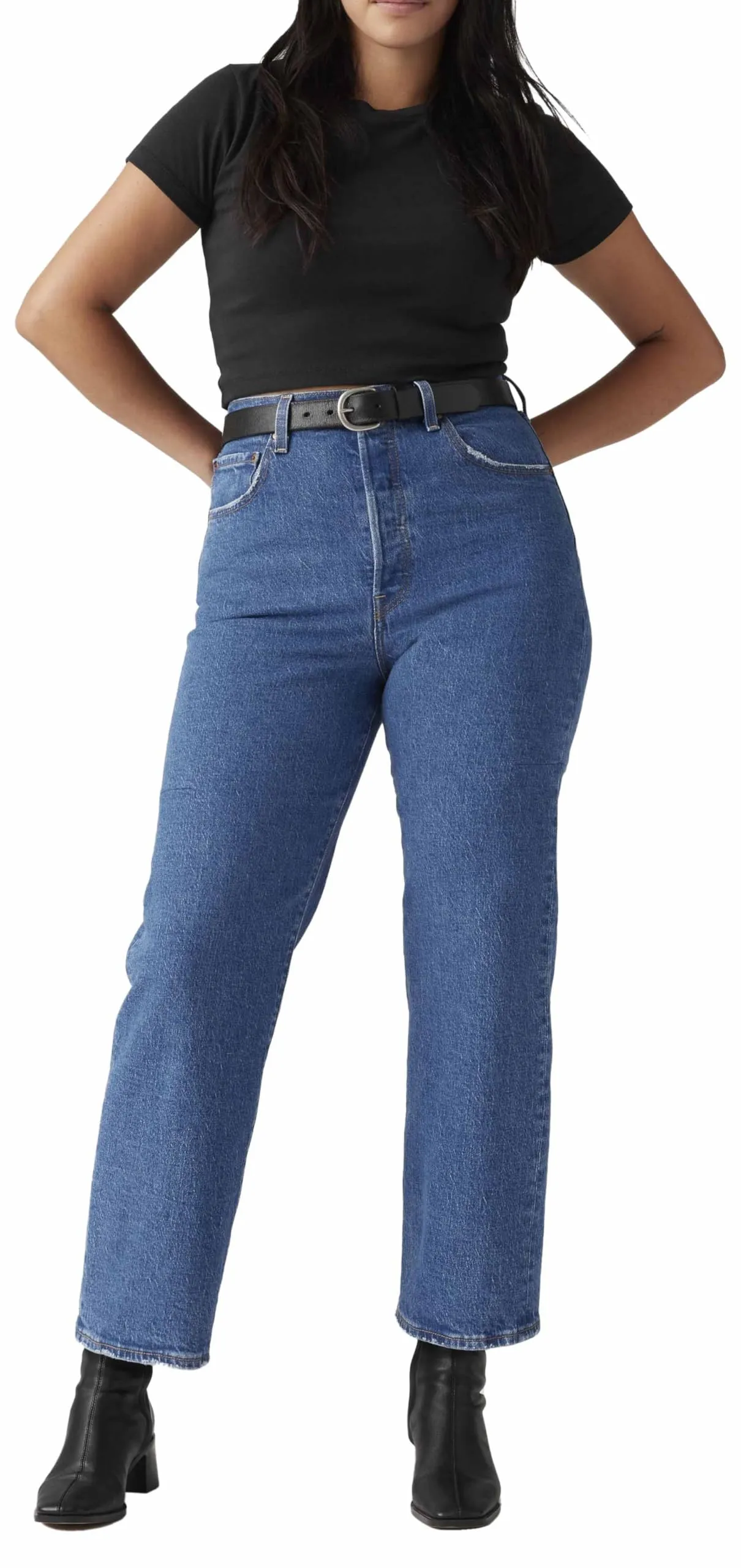 Levi's Ribcage Straight Ankle Jeans, Jazz Pop, 27W / 27L - immagine 8