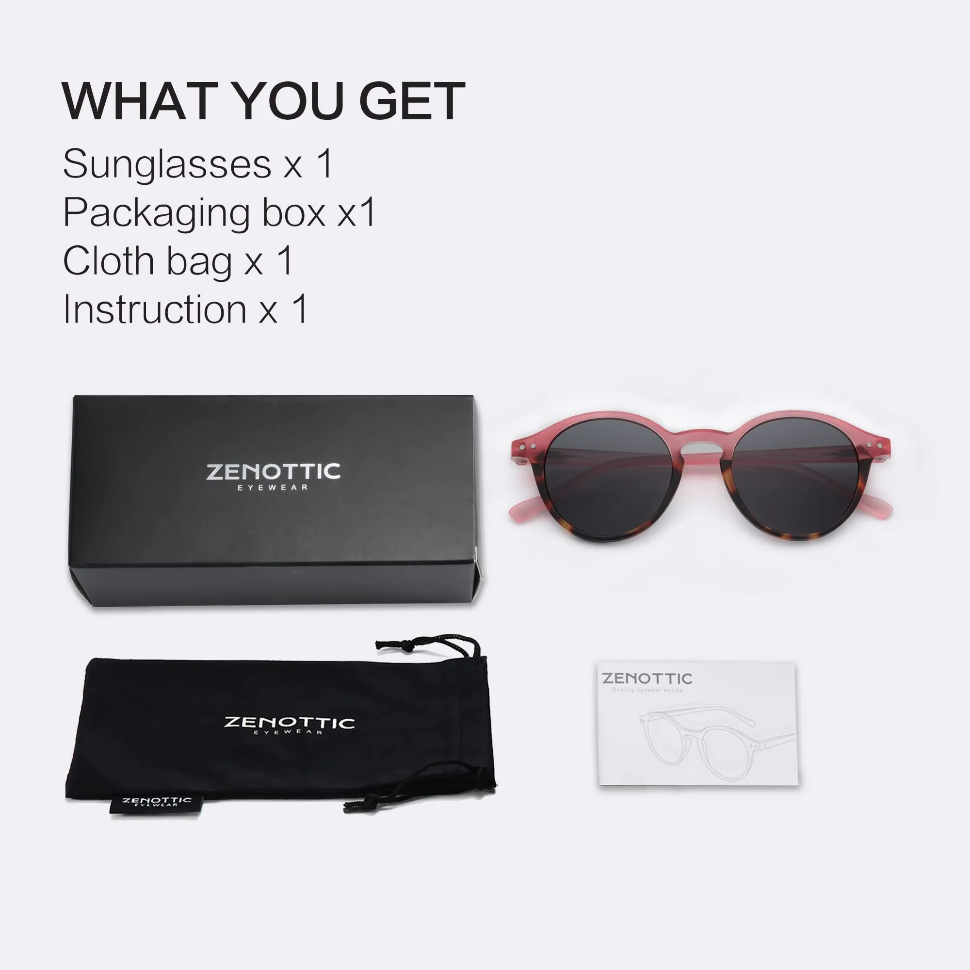 ZENOTTIC Occhiali da Sole Polarizzati Retrò Classici Rotondi UV400 per Uomo e Donna - immagine 7