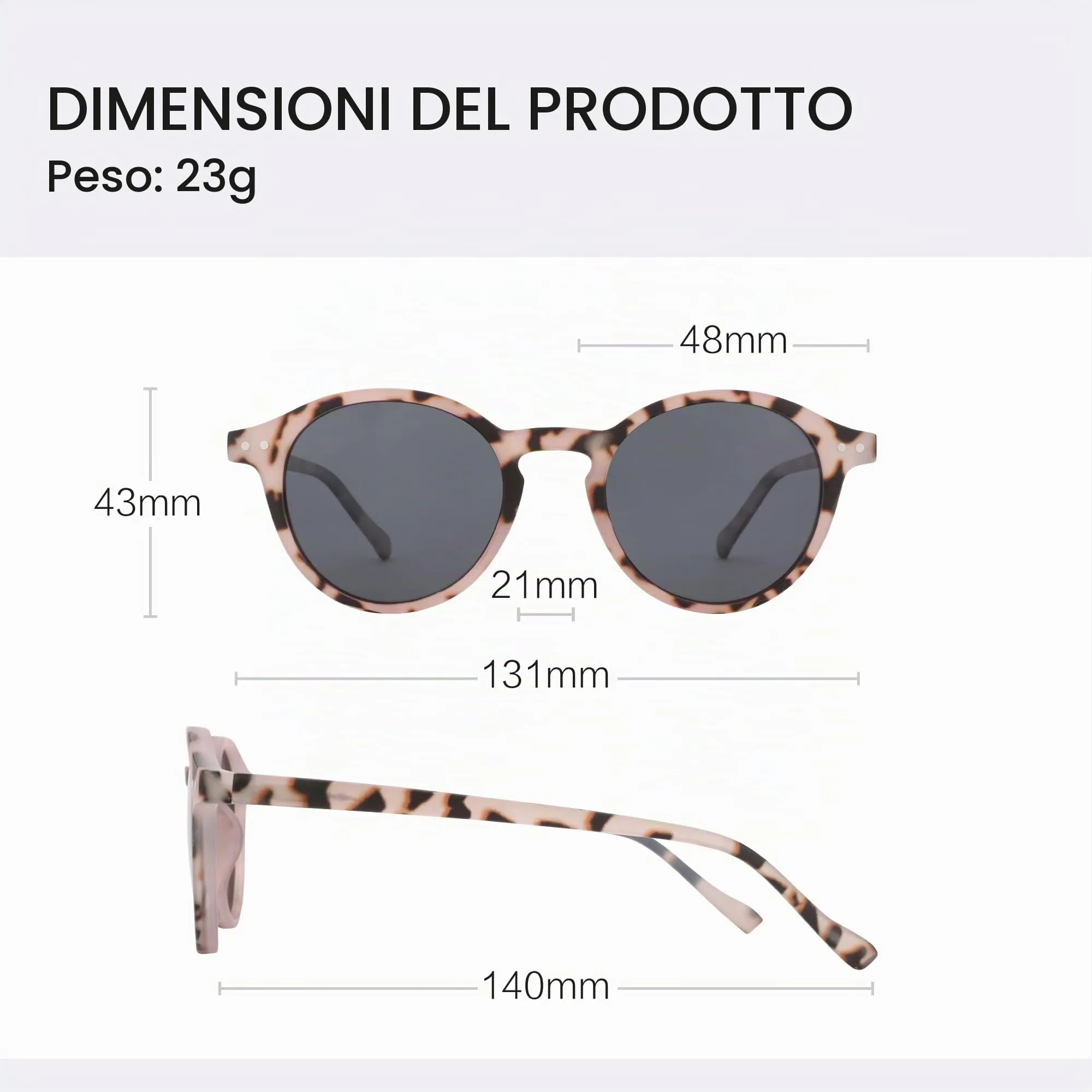 ZENOTTIC Occhiali da Sole Polarizzati Rotondi Vintage UV400 per Uomo e Donna - immagine 6