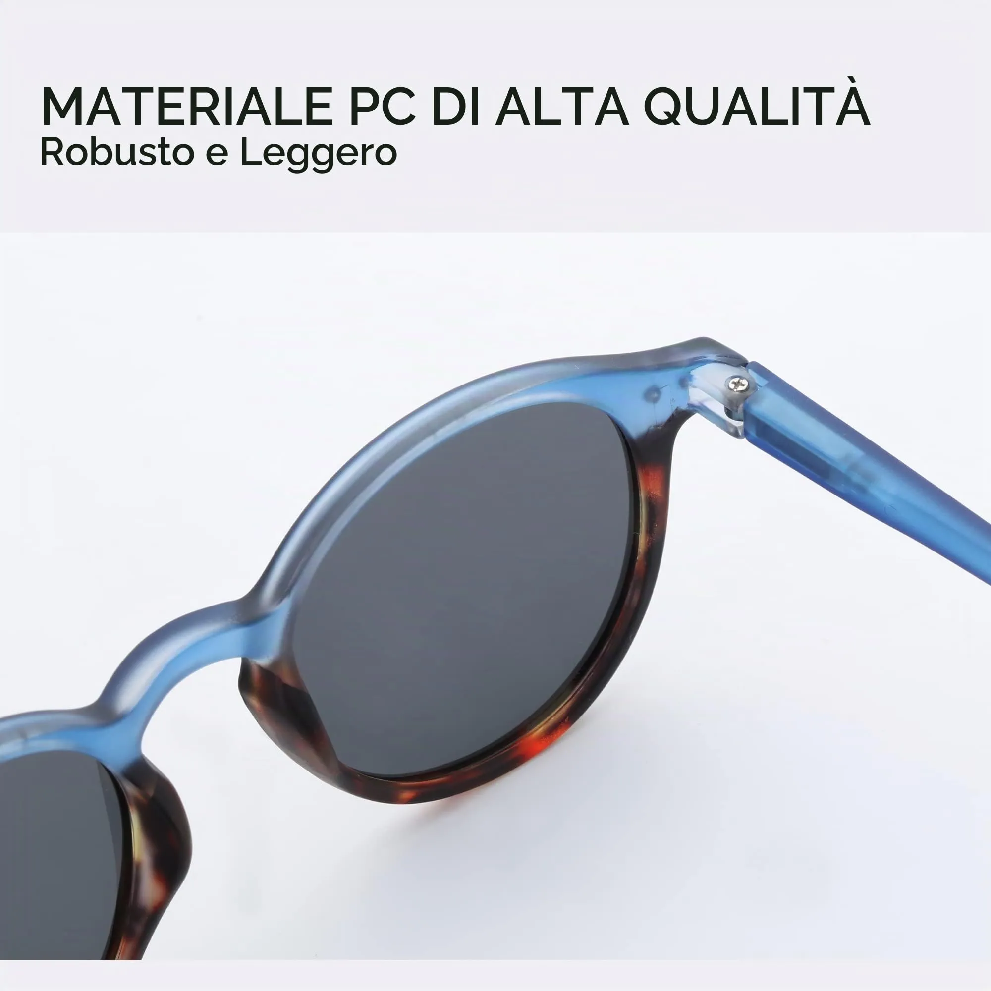 ZENOTTIC Occhiali da Sole Polarizzati Retrò Classici Rotondi UV400 per Uomo e Donna - immagine 5