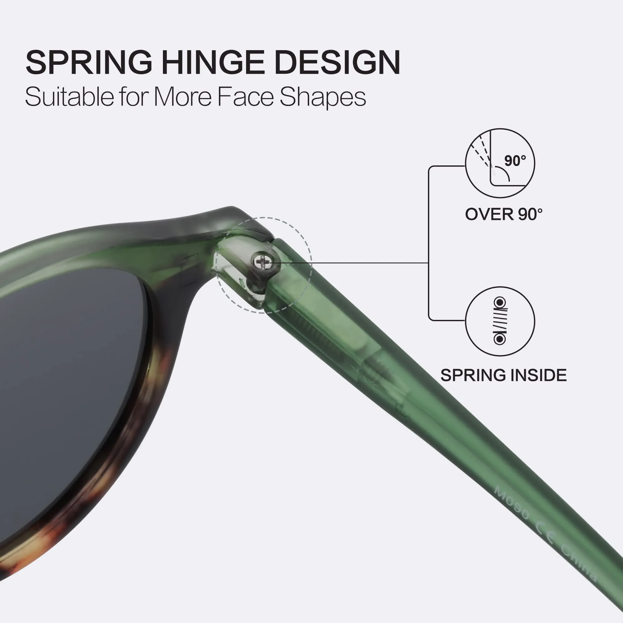ZENOTTIC Occhiali da Sole Polarizzati Retrò Classici Rotondi UV400 Unisex - immagine 4