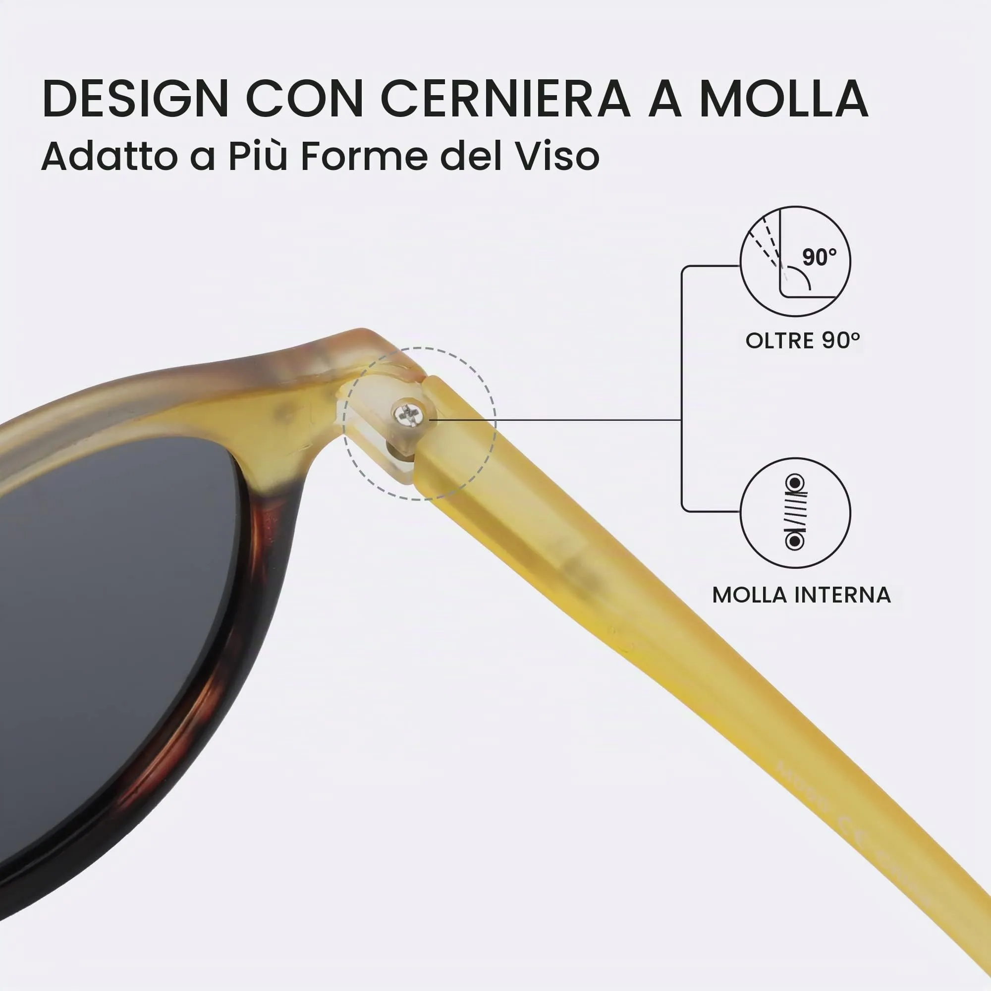 ZENOTTIC Occhiali da Sole Polarizzati Retrò Rotondi UV400 Unisex - immagine 4