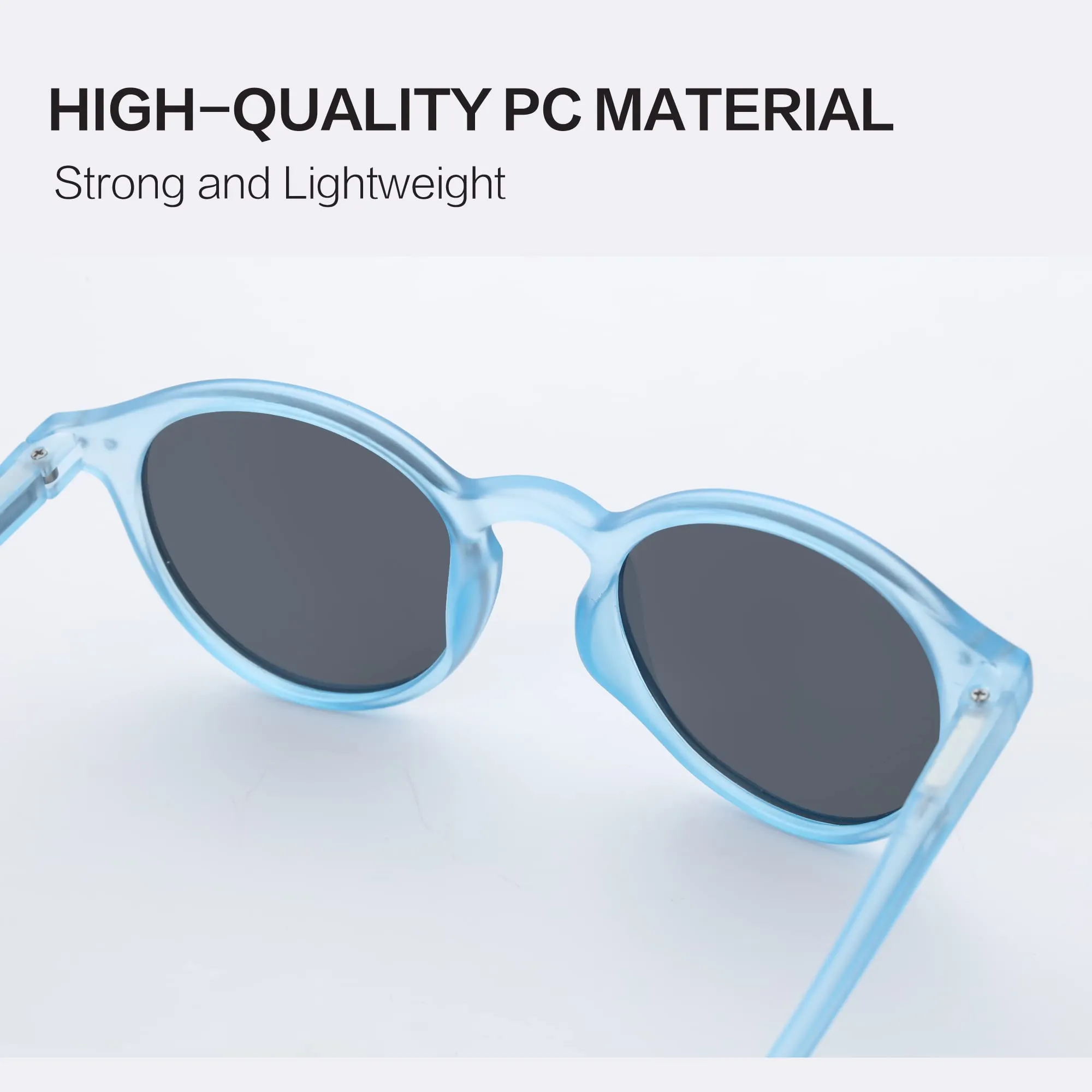 ZENOTTIC Occhiali da Sole Polarizzati Retrò Rotondi UV400 Unisex - immagine 5