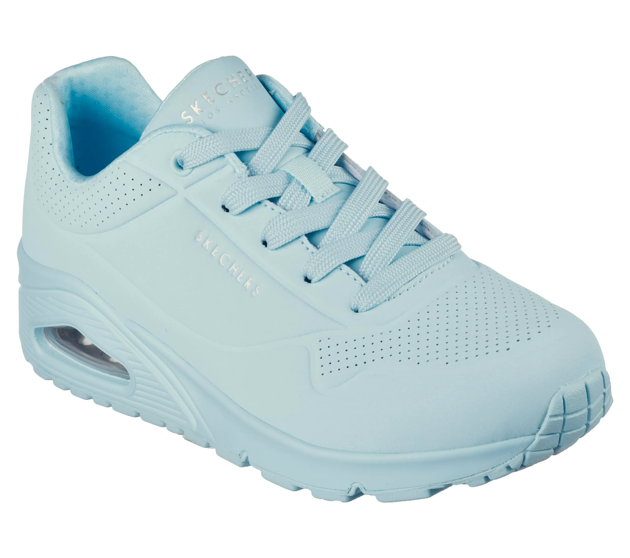 Skechers Uno Stand On Air Scarpe da ginnastica Donna, Light Blue Durabuck Mesh, 41 EU - immagine 2