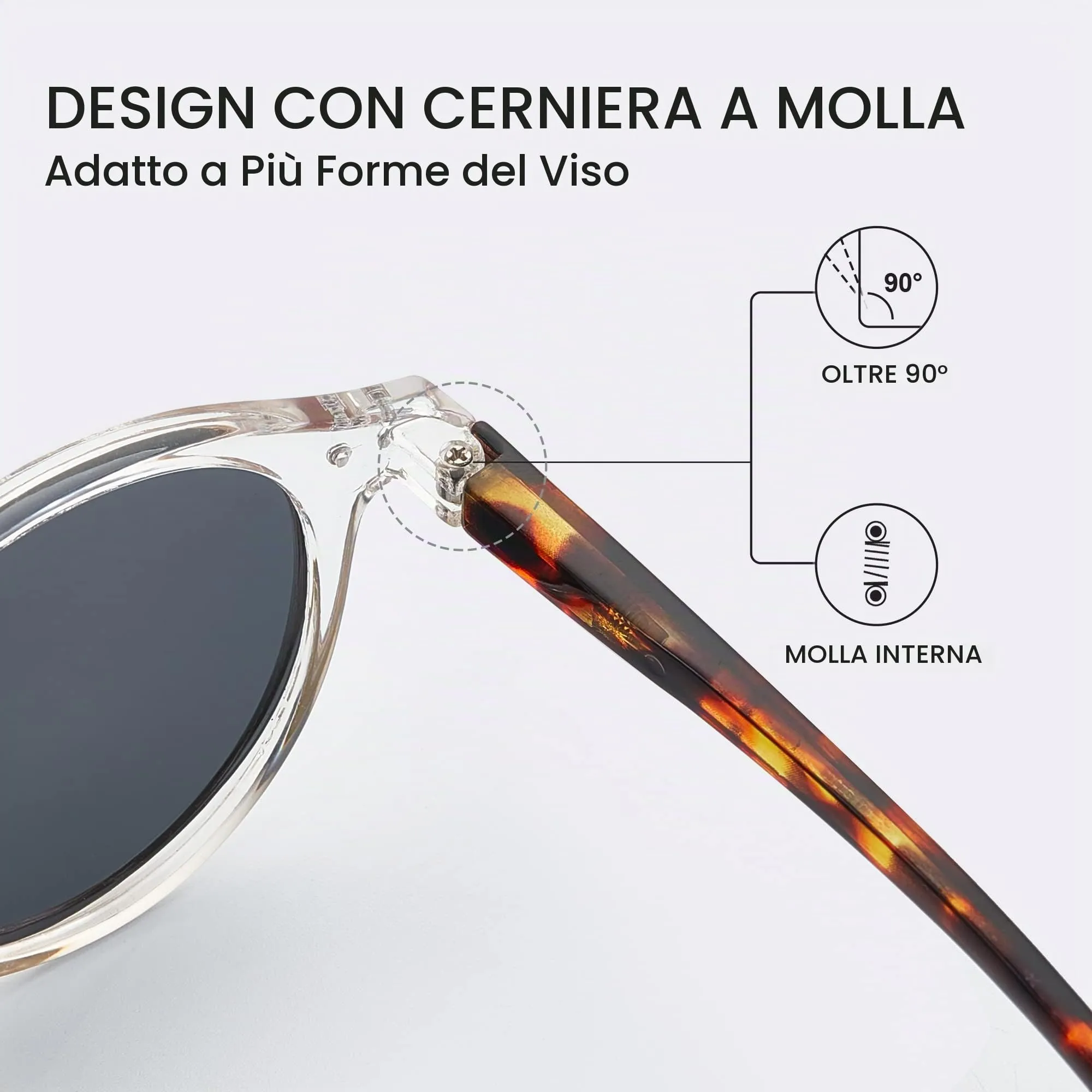 ZENOTTIC Occhiali da Sole Polarizzati Retrò Classici Rotondi UV400 per Uomo e Donna - immagine 4