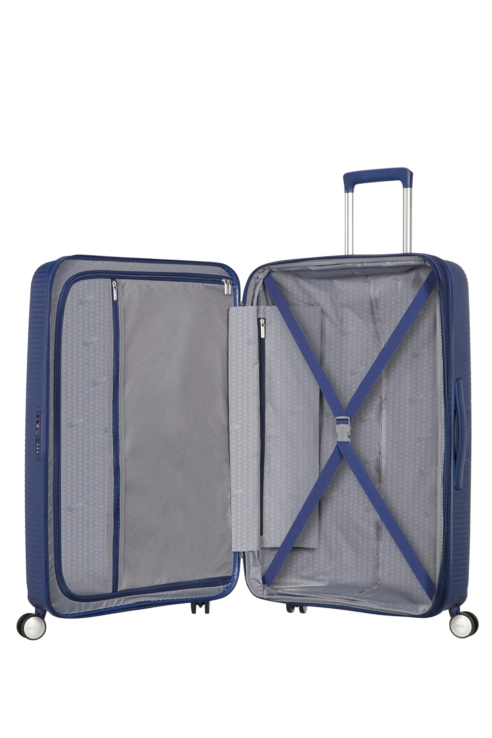 American Tourister Soundbox Trolley, 77 cm, Blu Notte - immagine 3