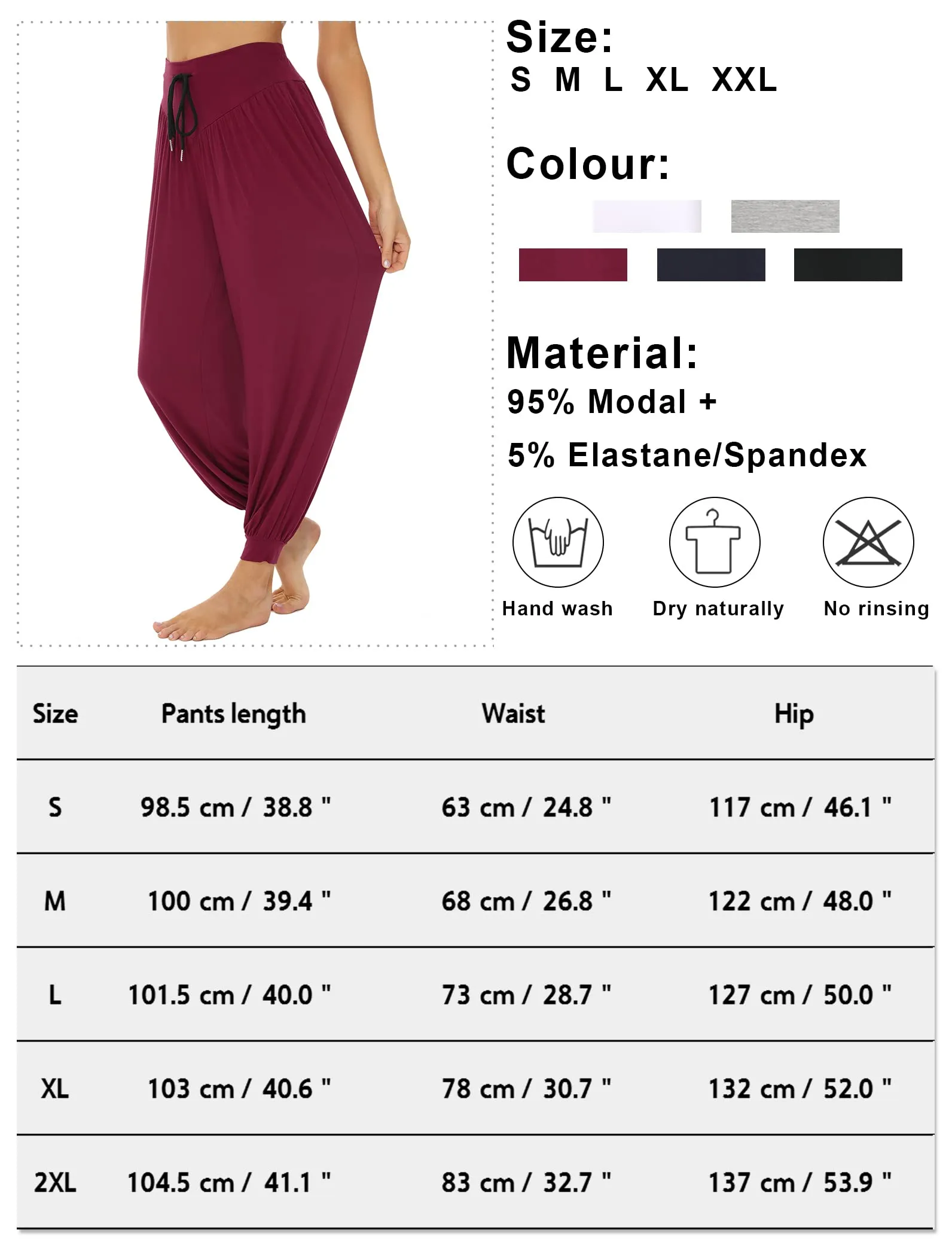 Terecey Jogger Donna Vita Alta con Tasche Laterali per Yoga Fitness e Relax - immagine 7