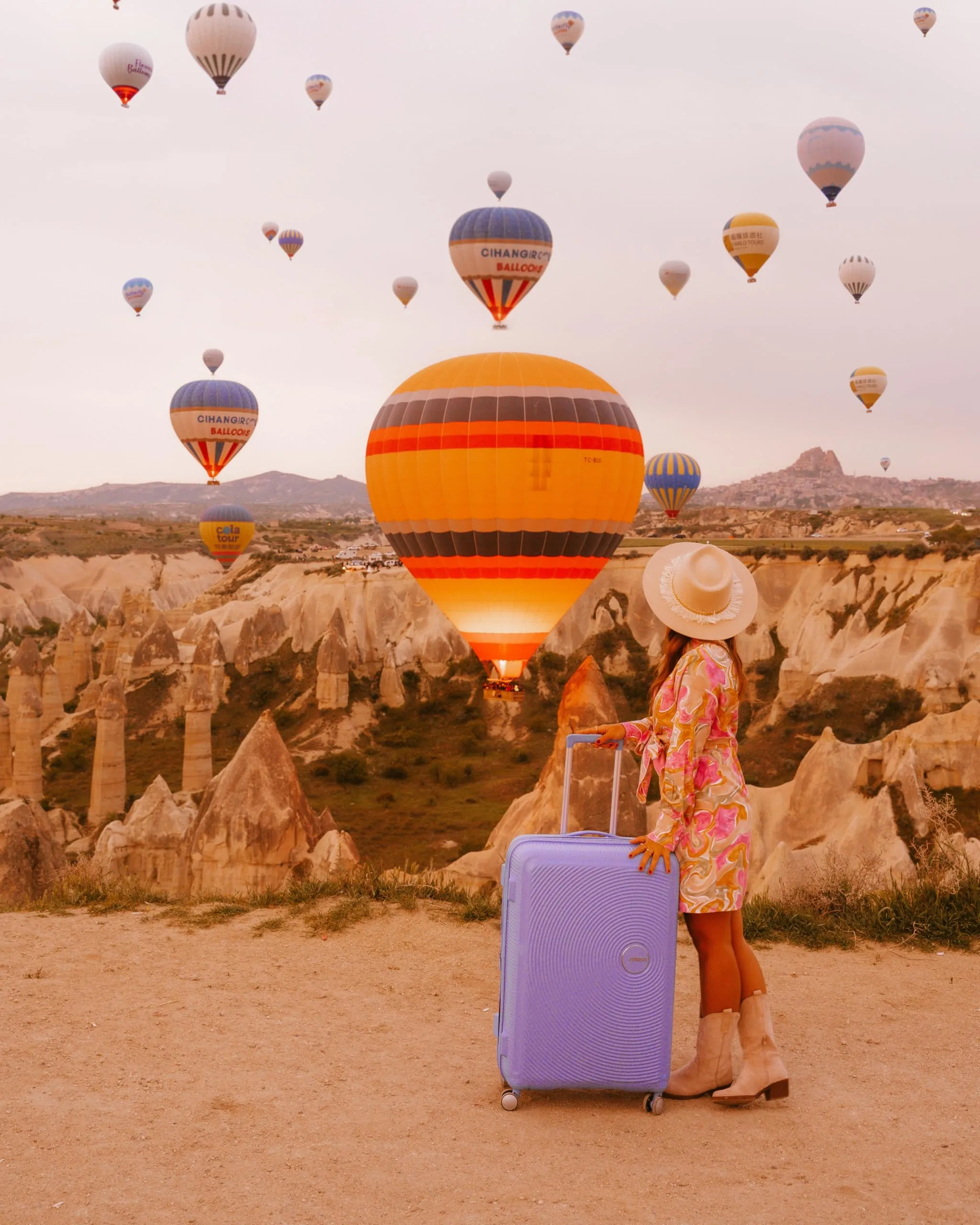 American Tourister Spinner 77 Espandibile Valigia in Polipropilene, 1491 Lavender - immagine 6