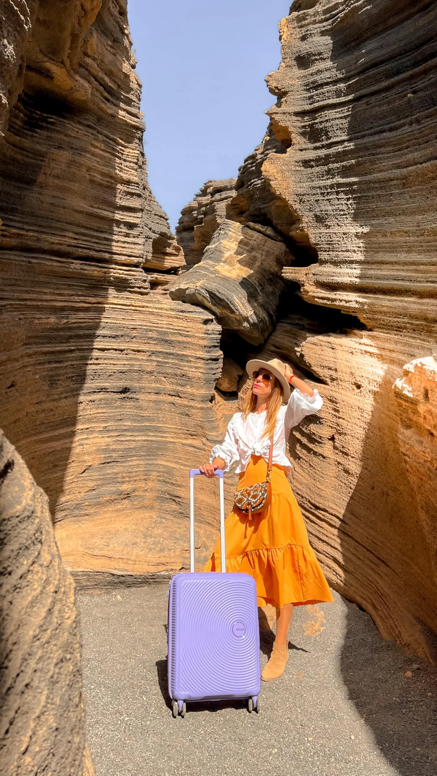American Tourister Spinner 77 Espandibile Valigia in Polipropilene, 1491 Lavender - immagine 12