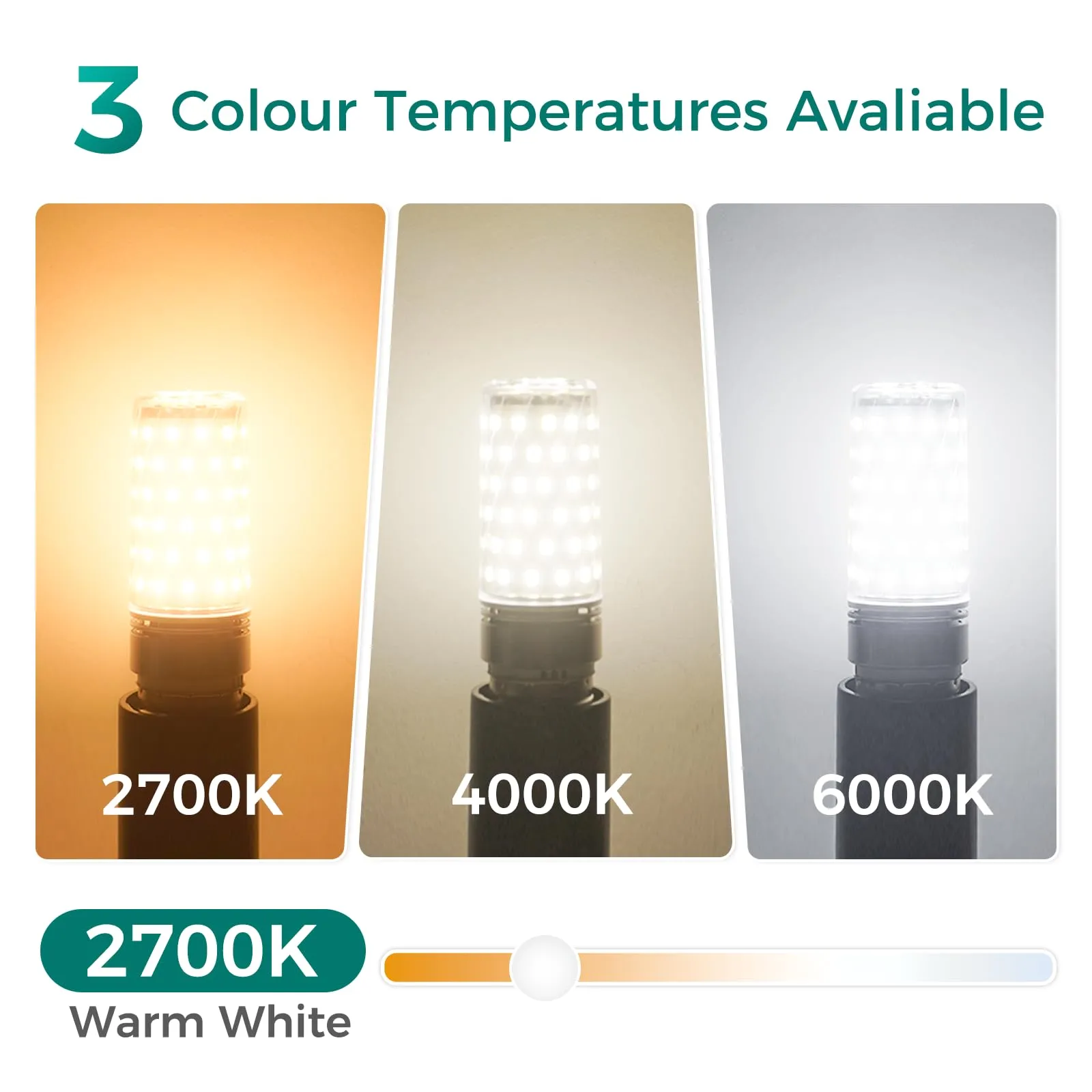 DiCUNO Lampadina LED E14 10W, 2700K, 1350lm, 2 Pezzi - immagine 6