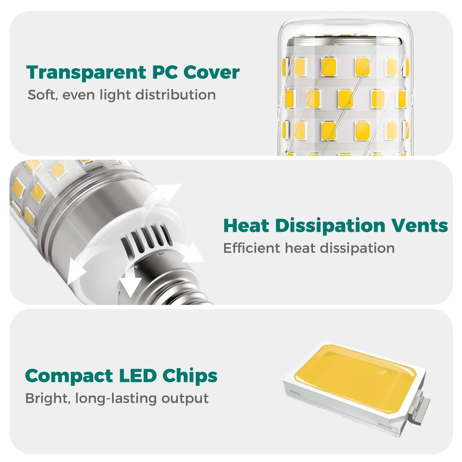 DiCUNO Lampadina LED E14 10W 4000K 1400lm, 2 Pezzi - immagine 5