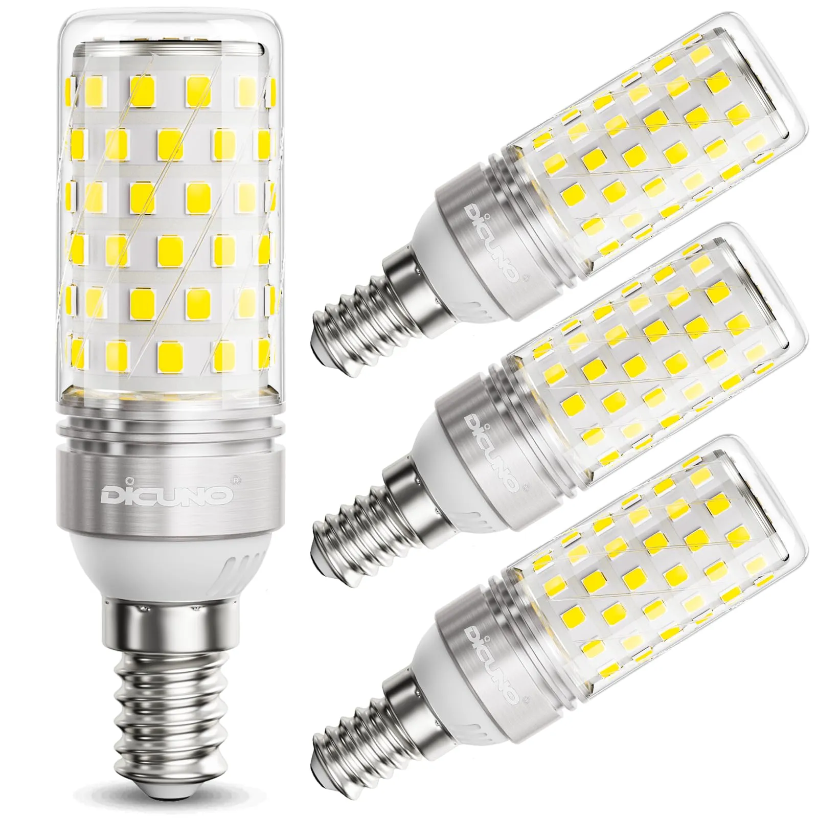 DiCUNO Lampadina LED E14 10W 6000K 1400lm, 4 Pezzi - immagine 1
