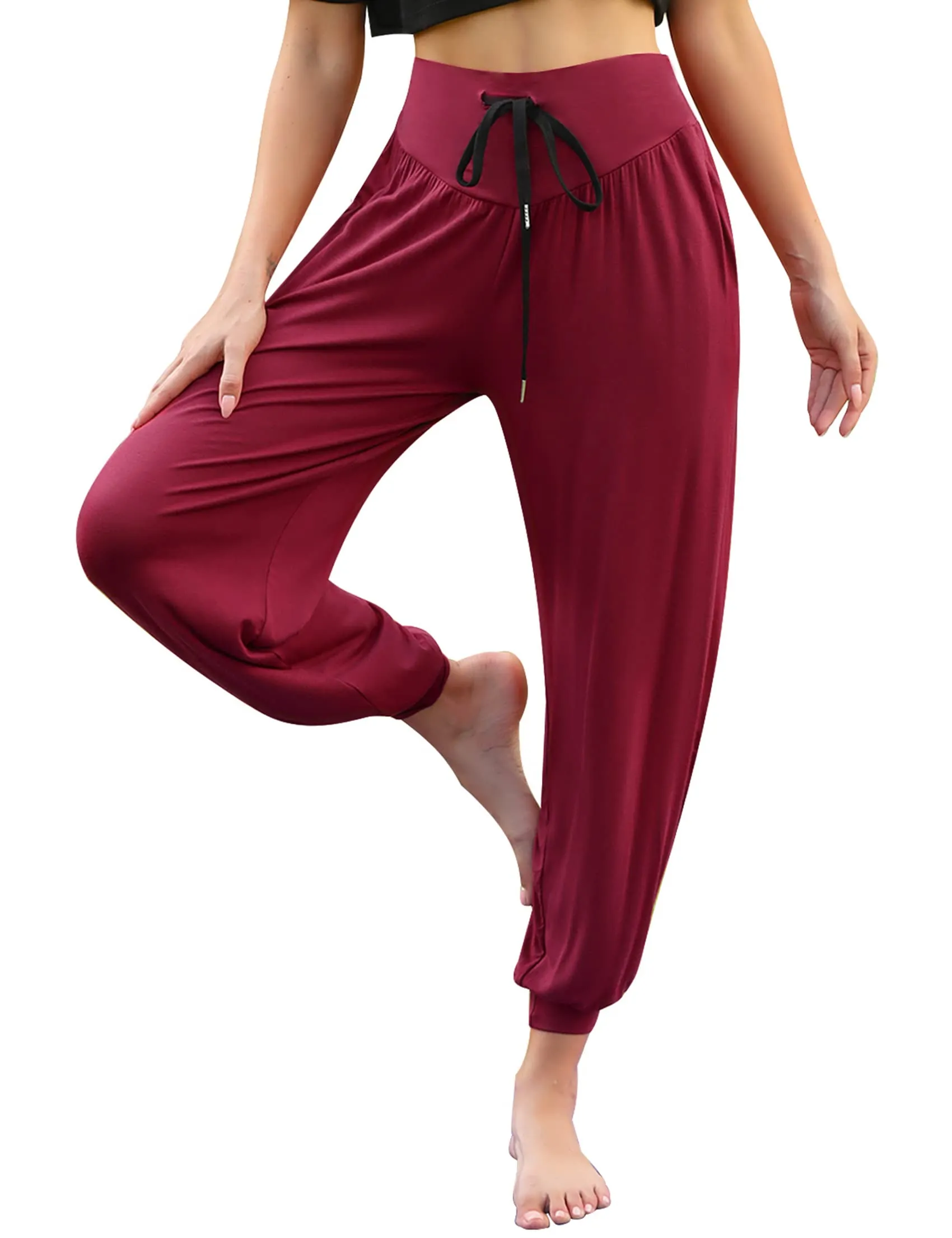 Terecey Jogger Donna Vita Alta con Tasche Laterali per Yoga, Fitness e Relax - immagine 1