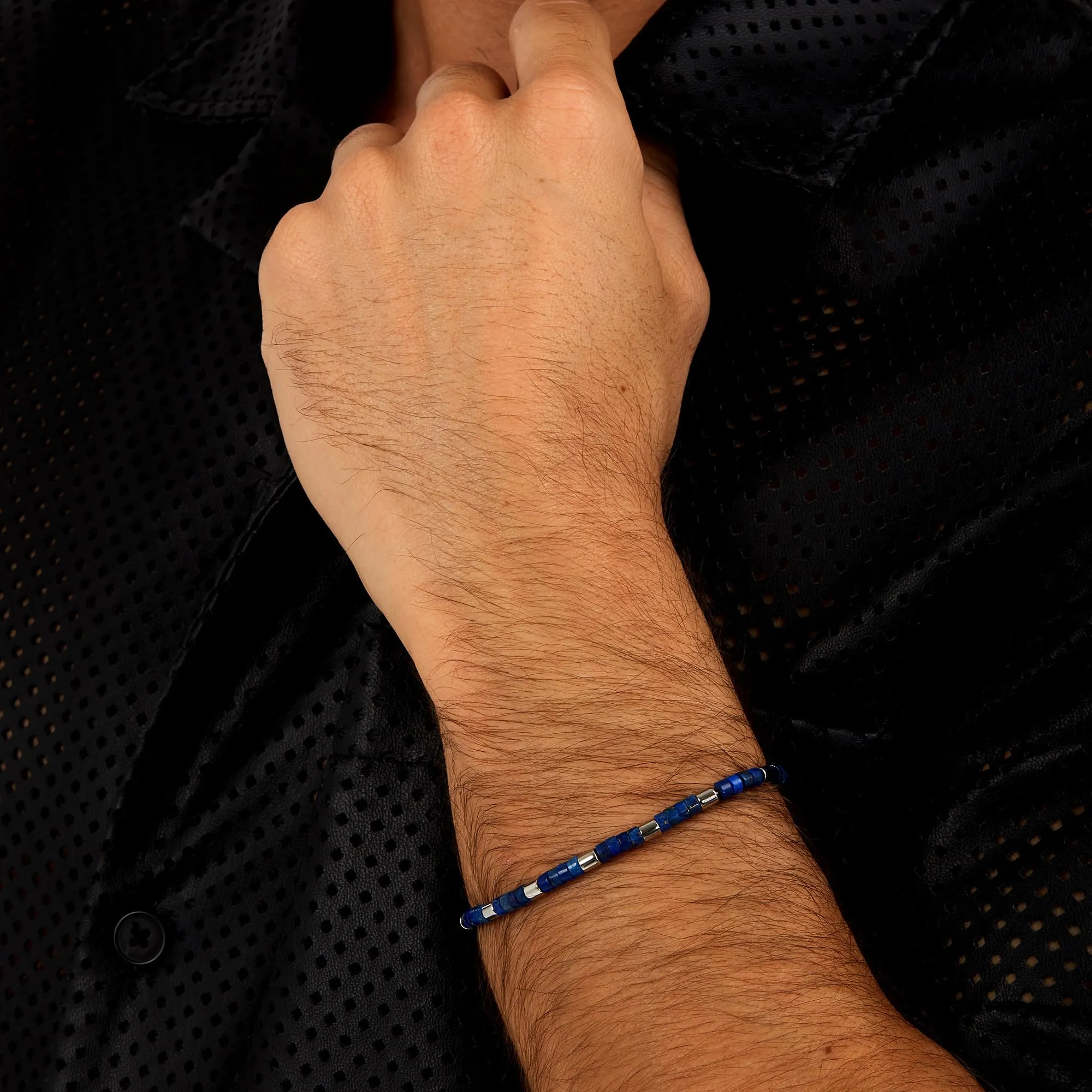 Morellato Bracciale Uomo in Acciaio e Lapislazzuli Collezione Pietre S1736 - immagine 5