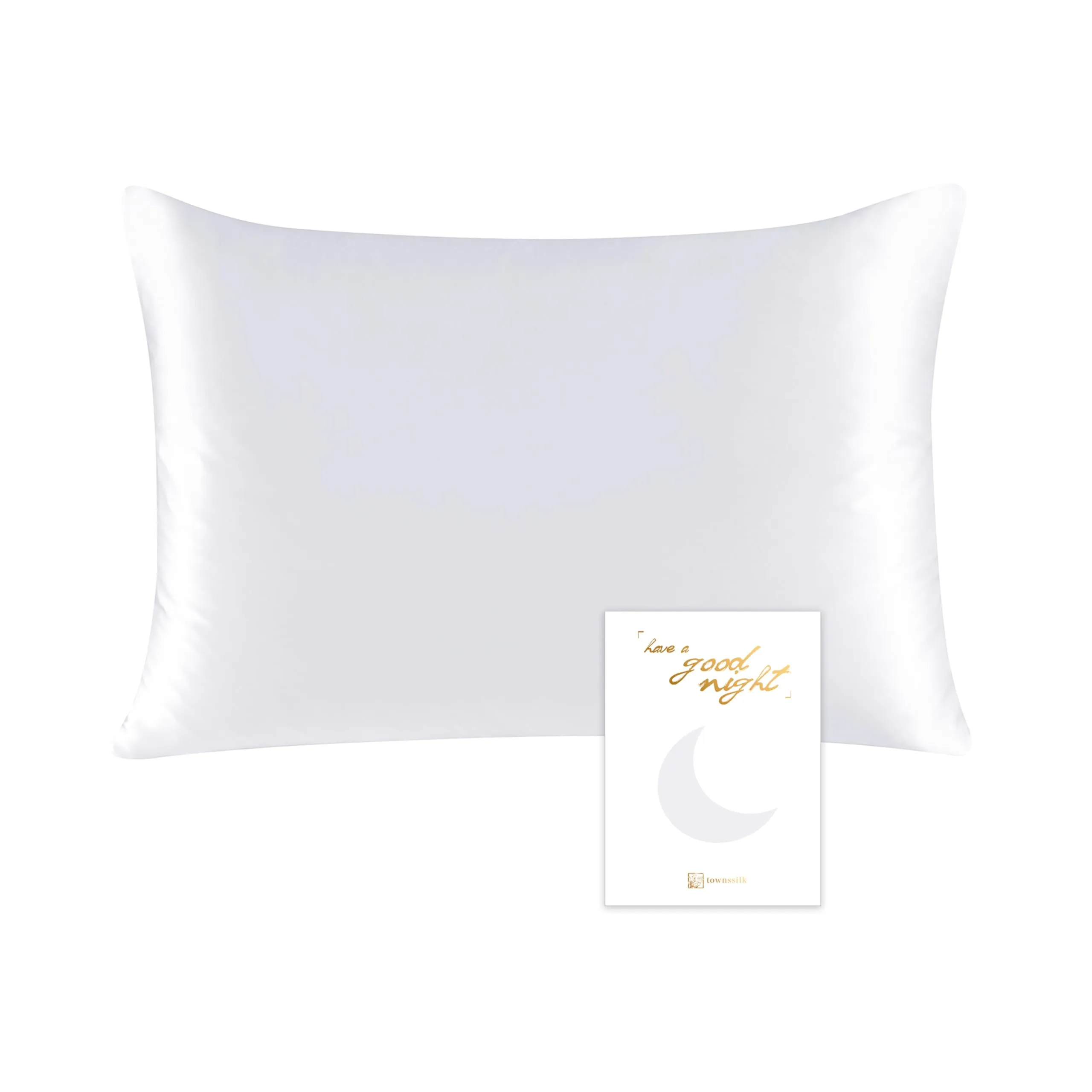townssilk Federa in seta di gelso 100% naturale 19 momme, doppia faccia, 40x70cm, Bianco - immagine 1