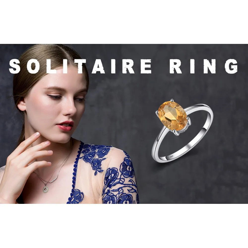 JewelryPalace Anello Ovale in Argento 925 con Citrino Arancione - immagine 6