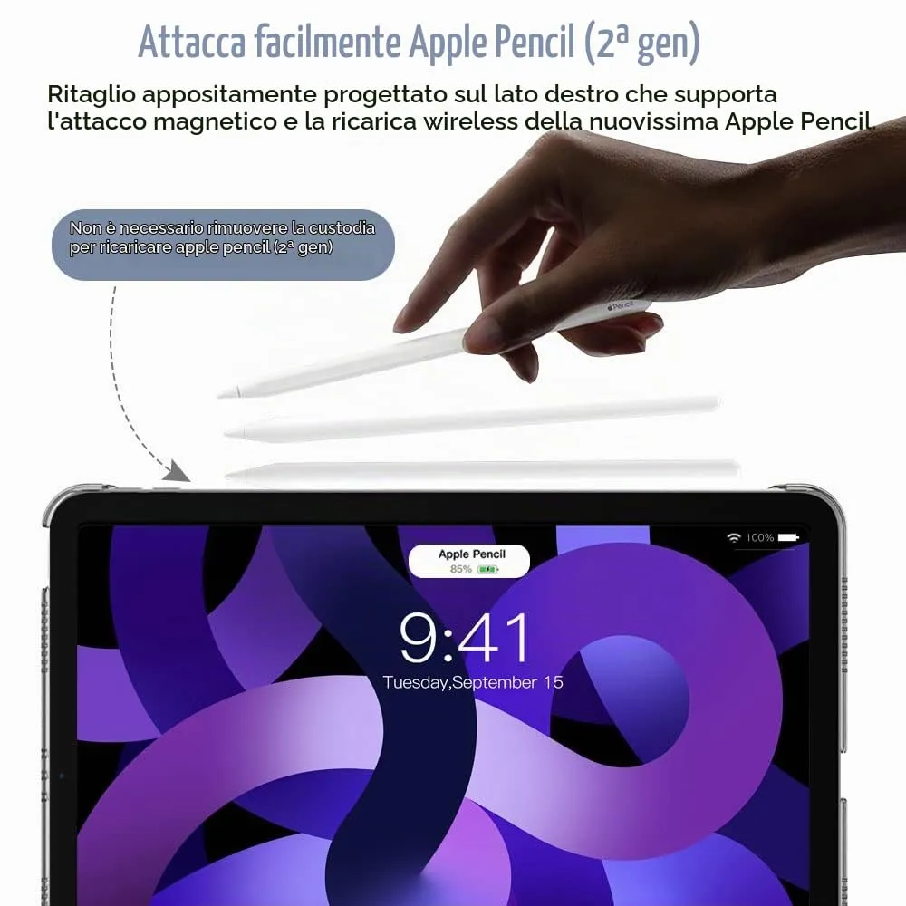 TiMOVO Cover per iPad Air 11" M4/M3/M2, Air 5/4 Gen 10.9", Nebulose - immagine 3