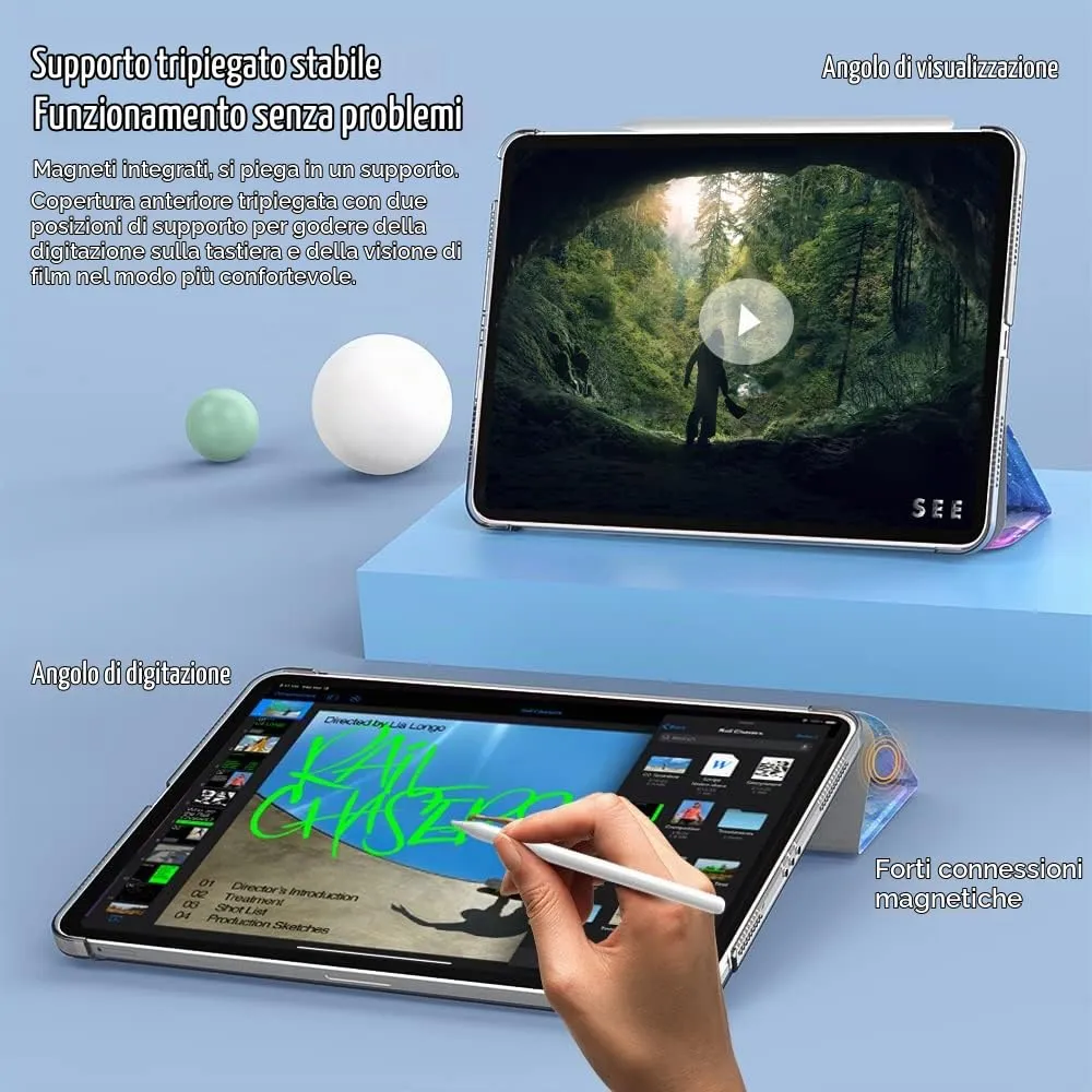 TiMOVO Cover per iPad Air 11" M4/M3/M2, Air 5/4 Gen 10.9", Nebulose - immagine 5