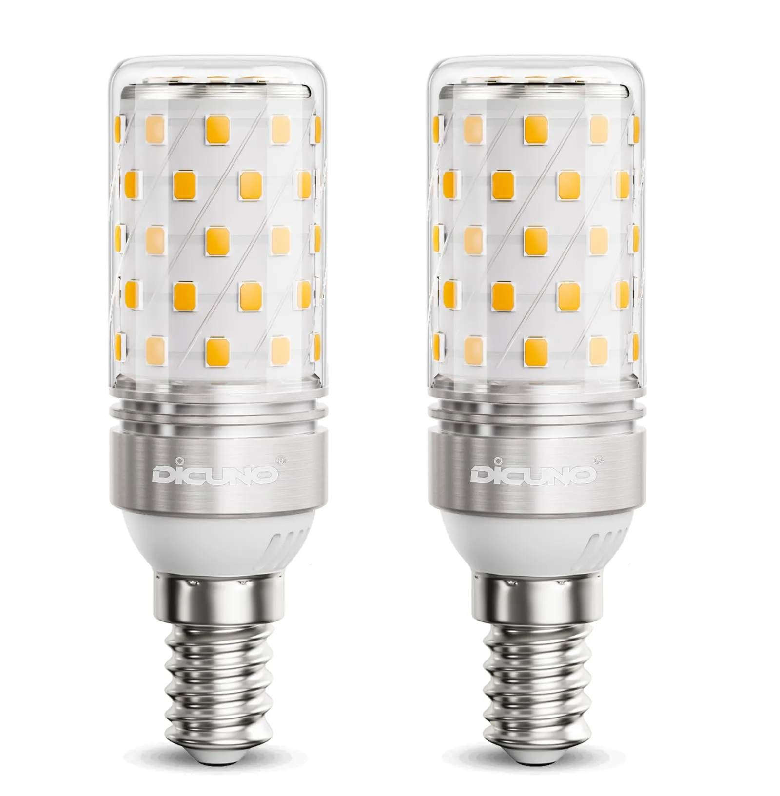 DiCUNO Lampadina LED E14 8W 2700K 1000lm, 2 Pezzi - immagine 1