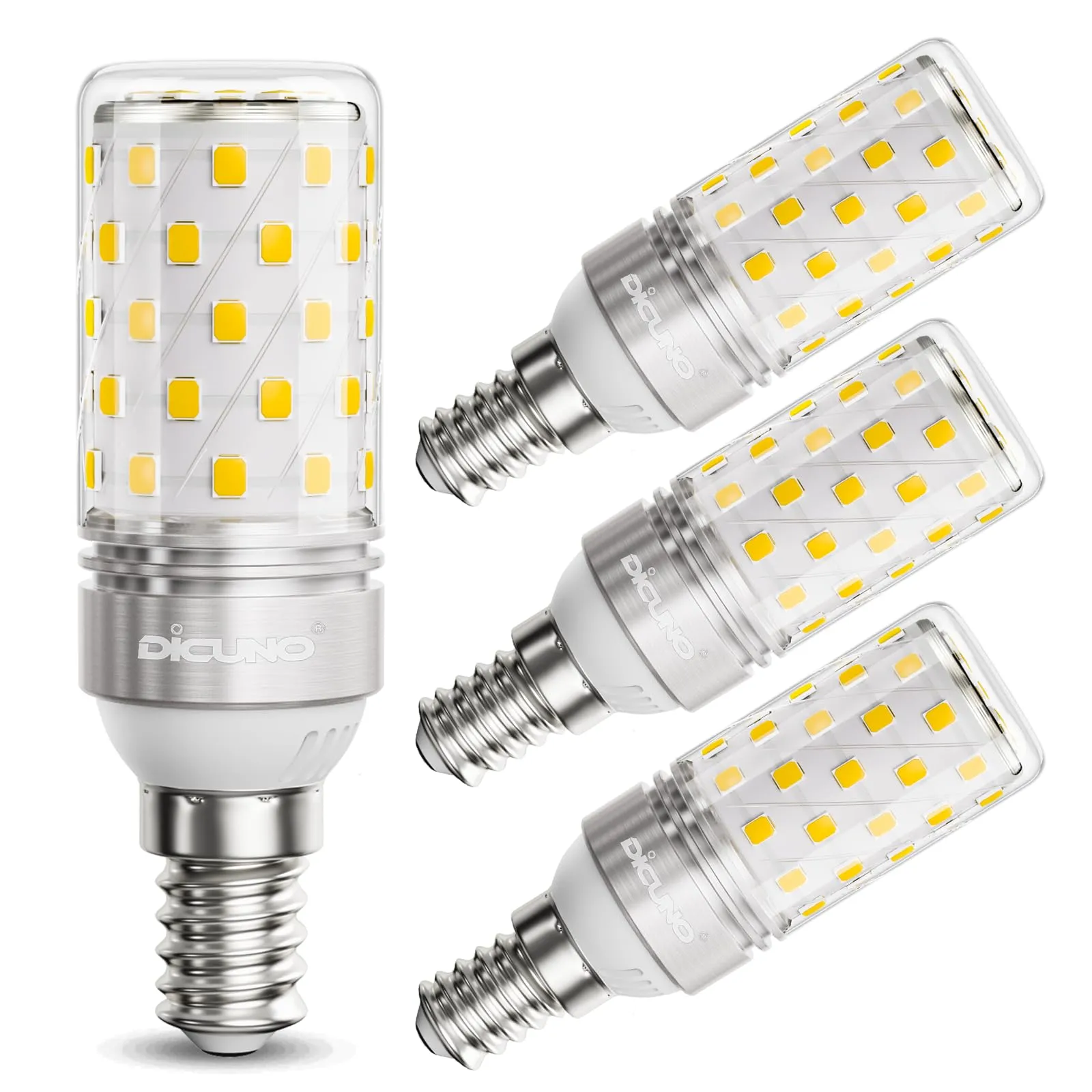 DiCUNO Lampadina LED E14 8W 4000K 1000lm, 4 Pezzi - immagine 1