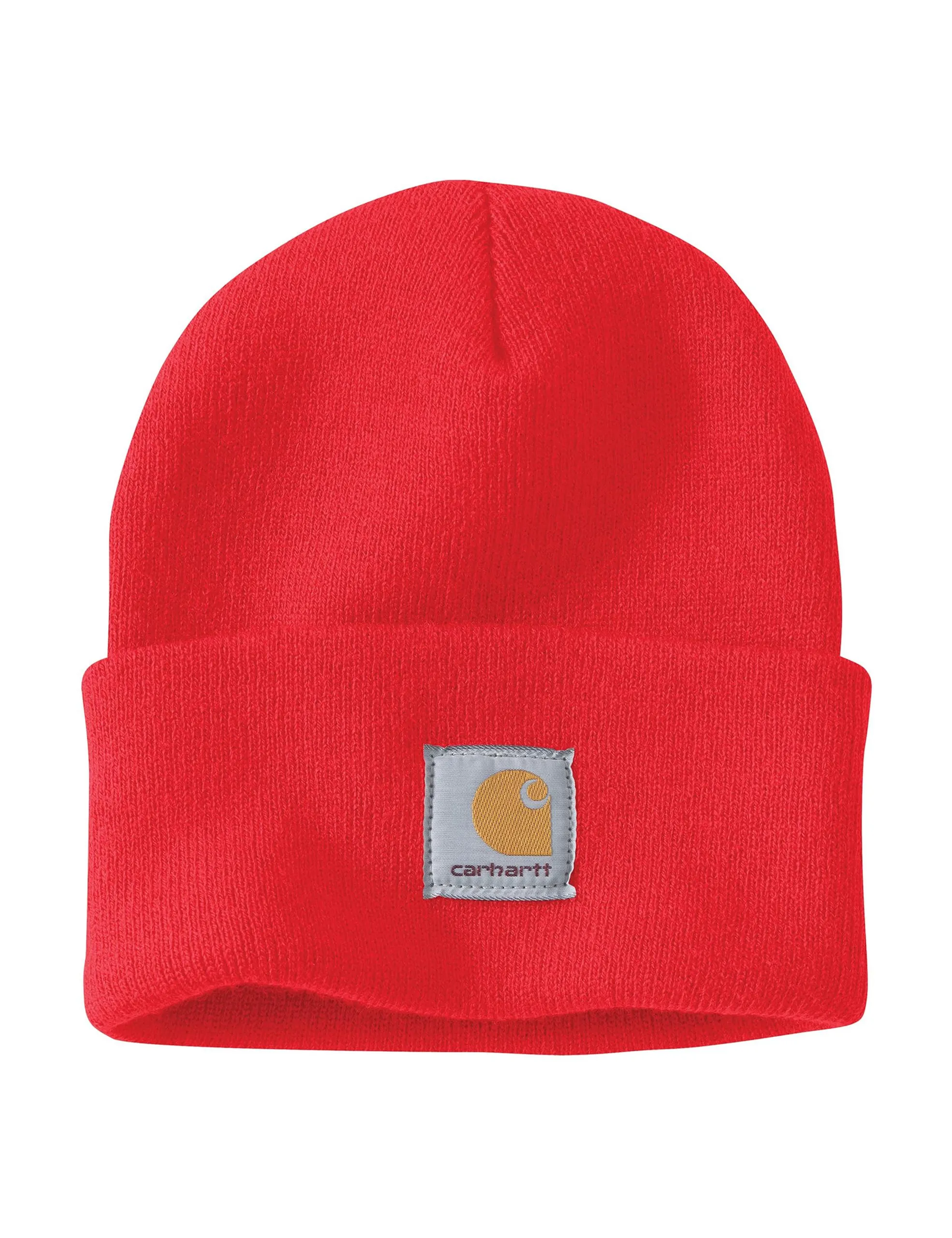 Carhartt Berretto da uomo con risvolto in maglia, Rosso fuoco, Taglia unica - immagine 1