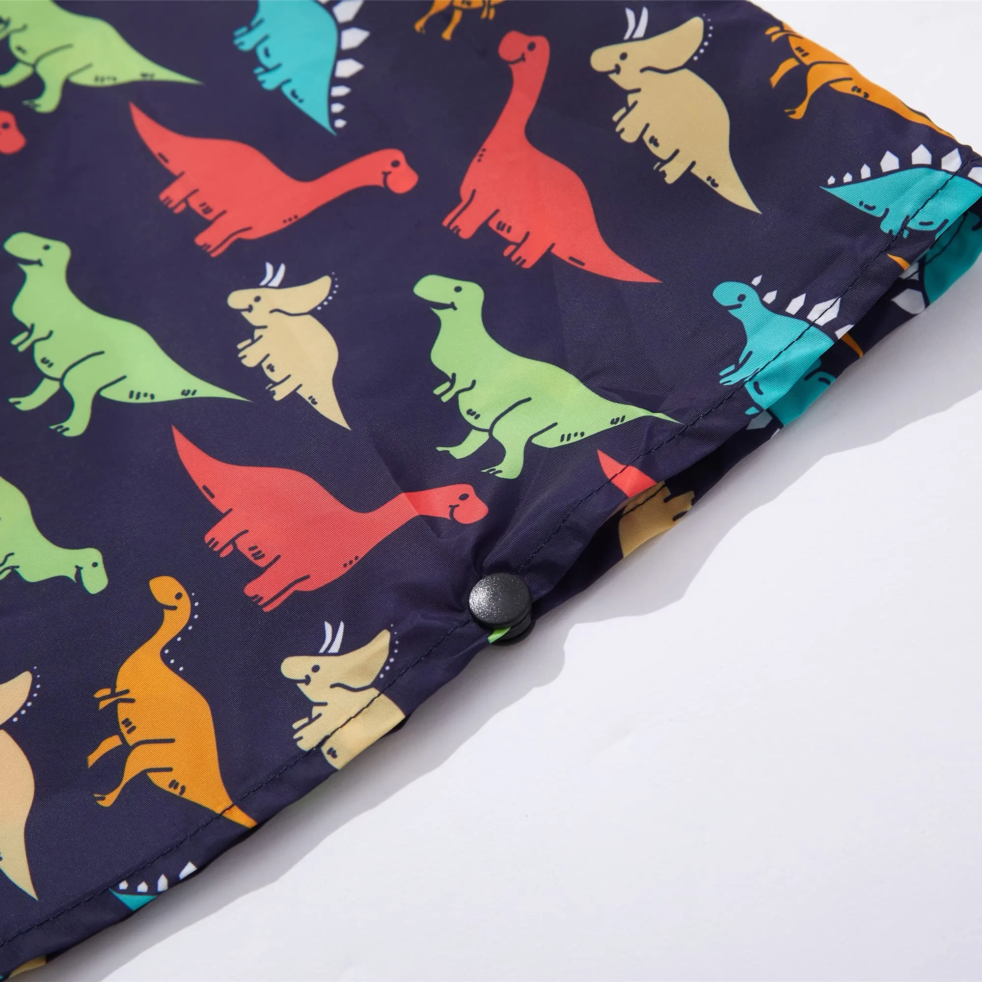 QIKADO Poncho Antipioggia Bambino con Cappuccio Dinosauro multicolore, 5-8 anni - immagine 4