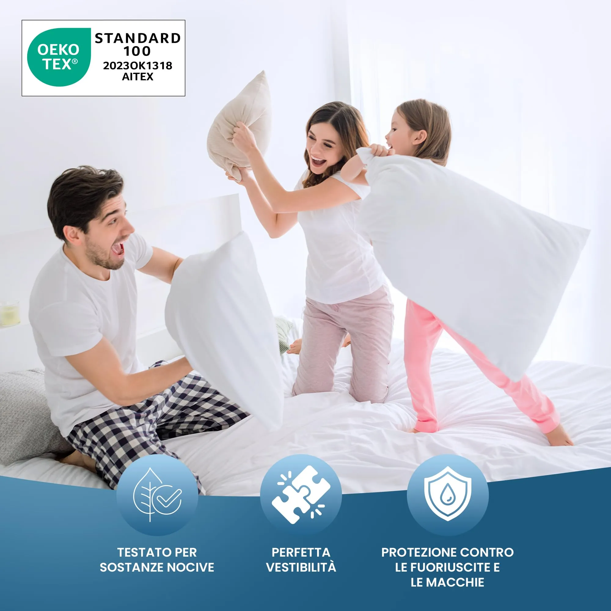Utopia Bedding Coprimaterasso Impermeabile, 60x120 cm, Bianco - immagine 6