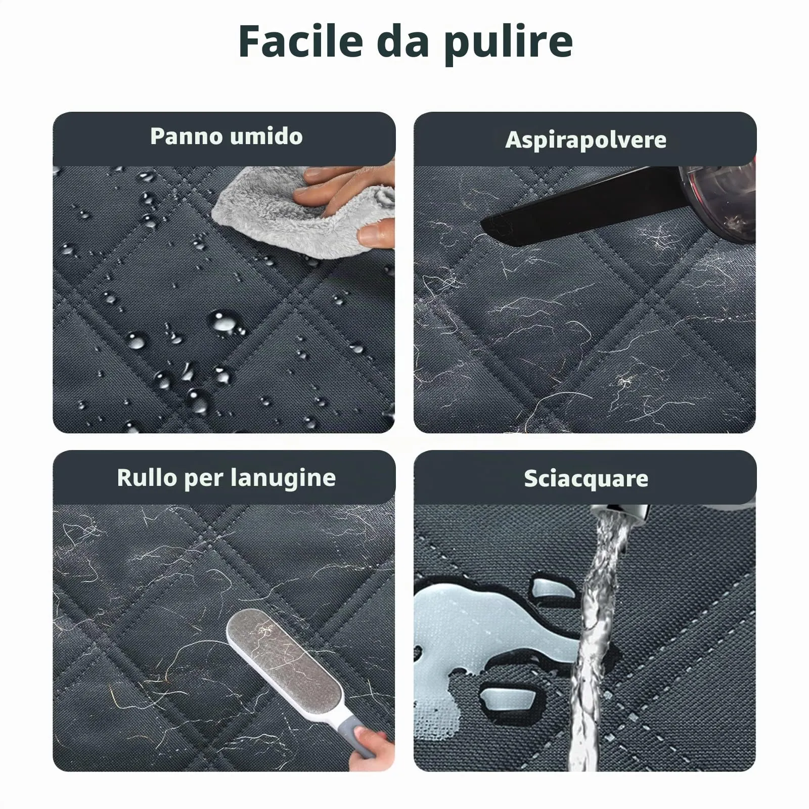 KYG Coperta per cani per sedile posteriore auto con protezione laterale e finestra di vista, impermeabile e resistente ai graffi, 135 x 148 cm - immagine 7