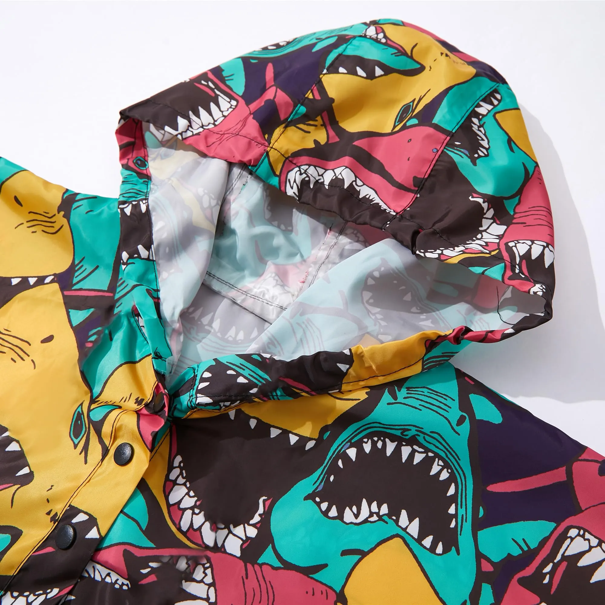 QIKADO Poncho Antipioggia Bambino Squalo Bigmouth, XL, 8-12 anni - immagine 3