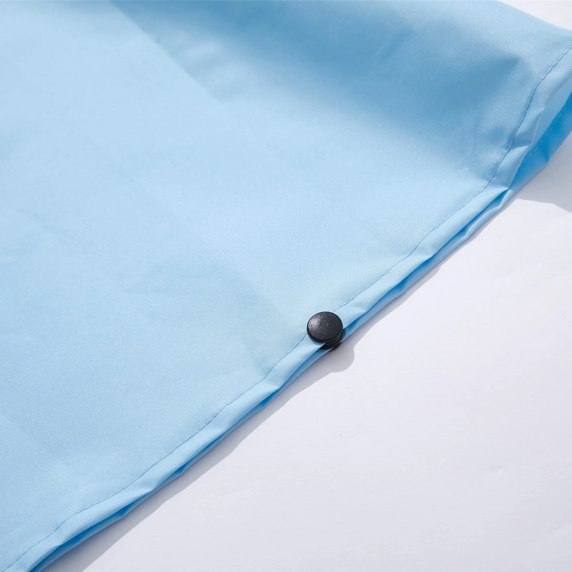 QIKADO Poncho Antipioggia Bambino con Cappuccio e Bottoni, Azzurro, XL (8-12 anni) - immagine 4