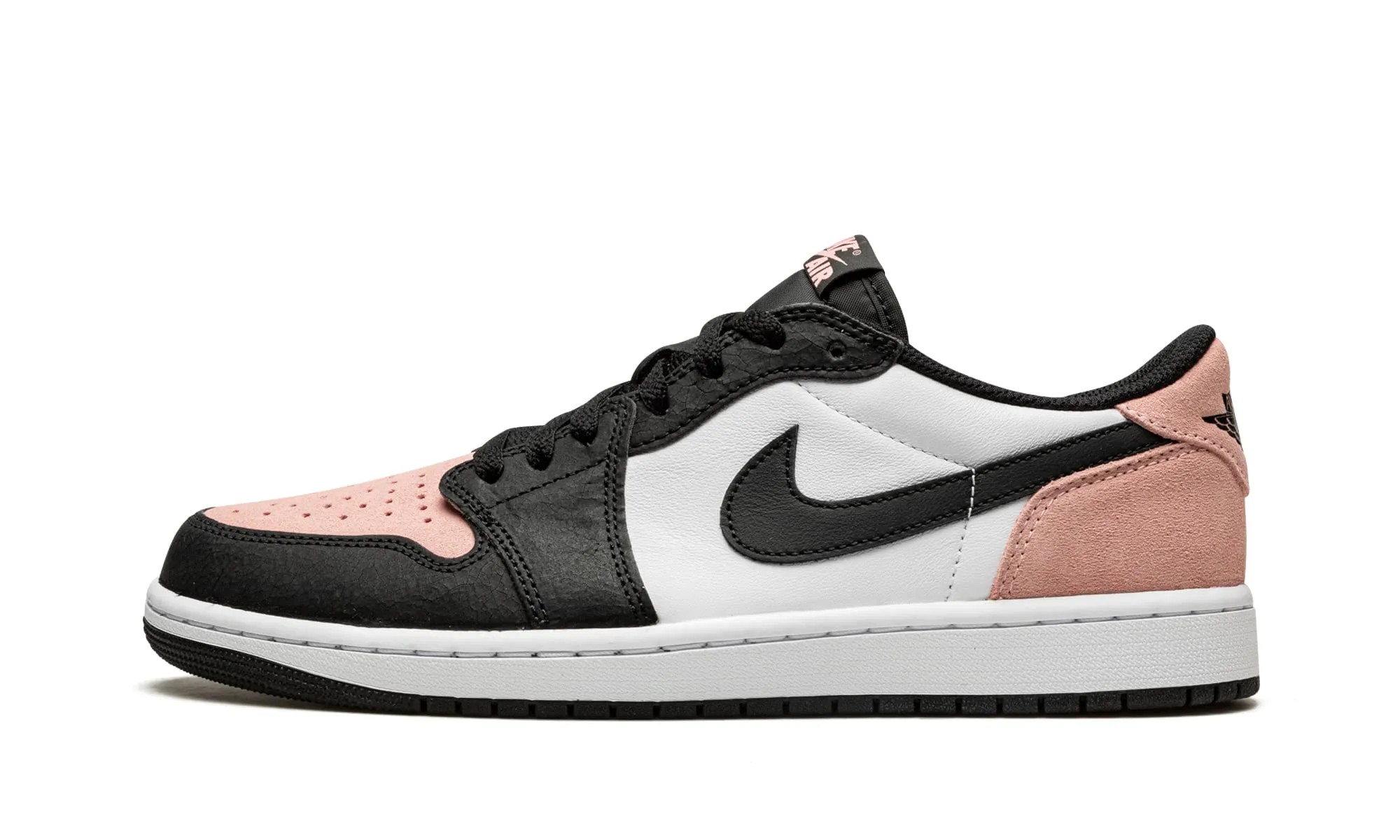 Nike Air Jordan 1 Low Nero Sbiancato Corallo Bianco Gre, 46 EU - immagine 2