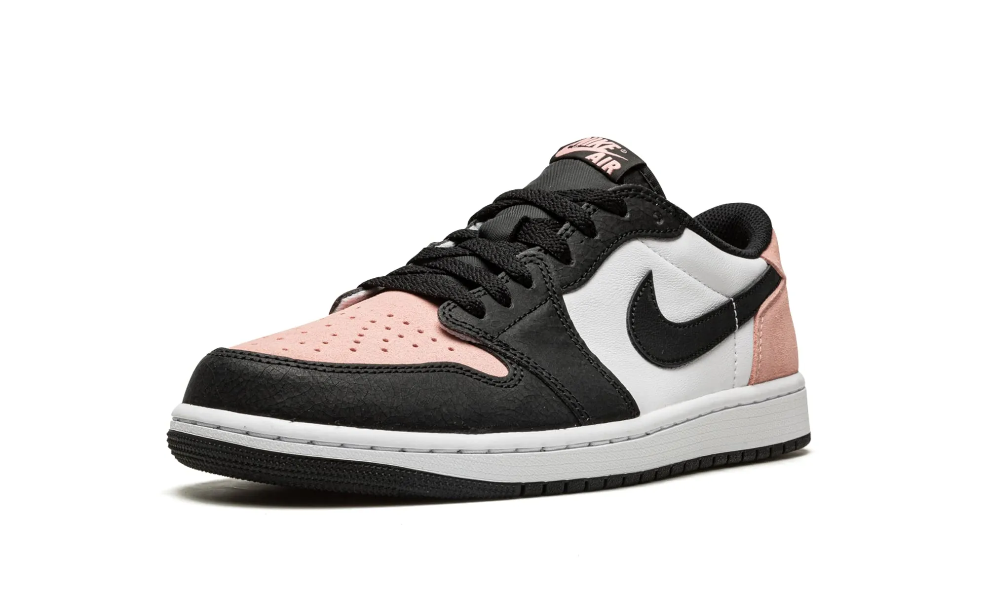 Nike Air Jordan 1 Low Nero Sbiancato Corallo Bianco Gre, 46 EU - immagine 5