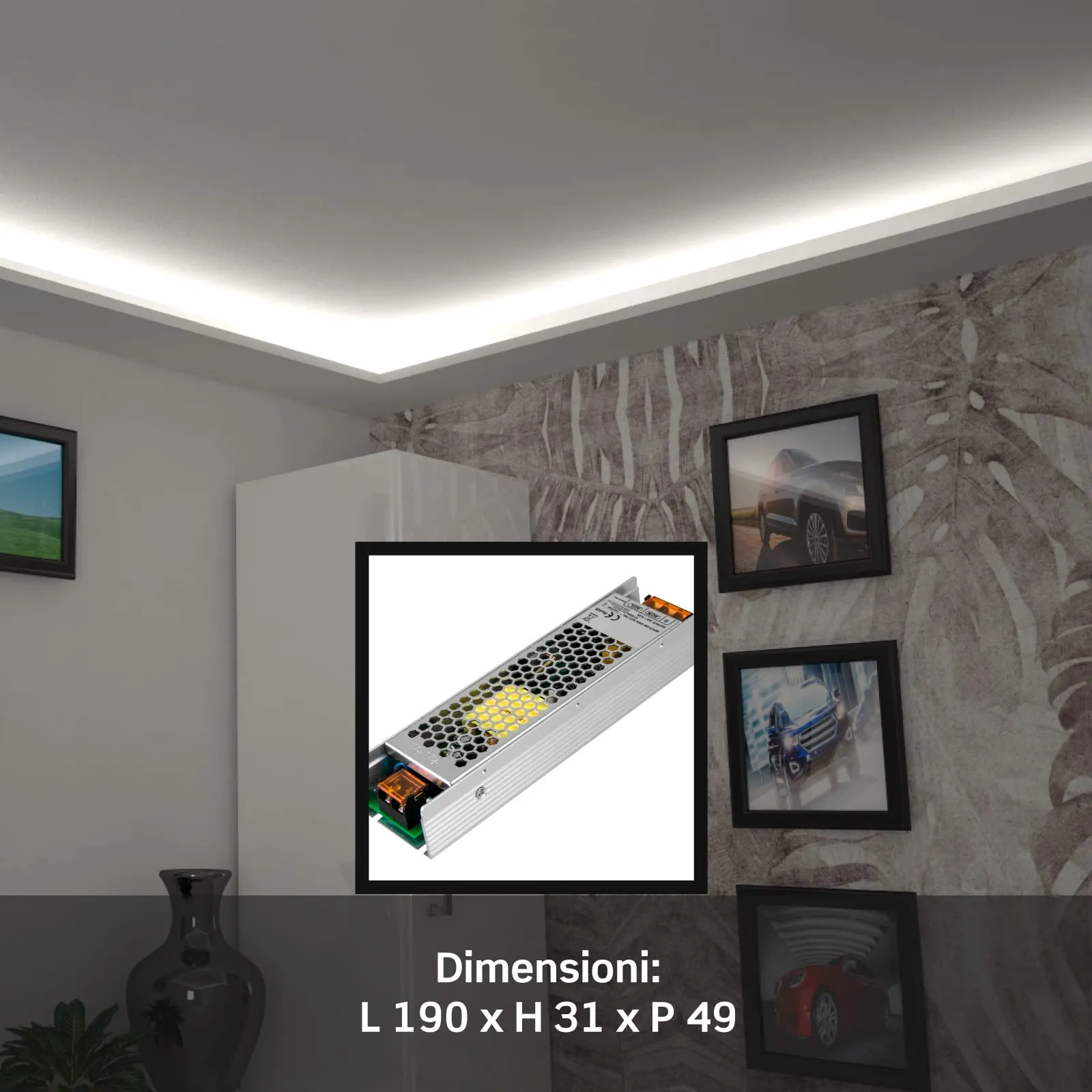 Eurocali Alimentatore LED 120W Input 100-240V Output 24V in Metallo - immagine 3