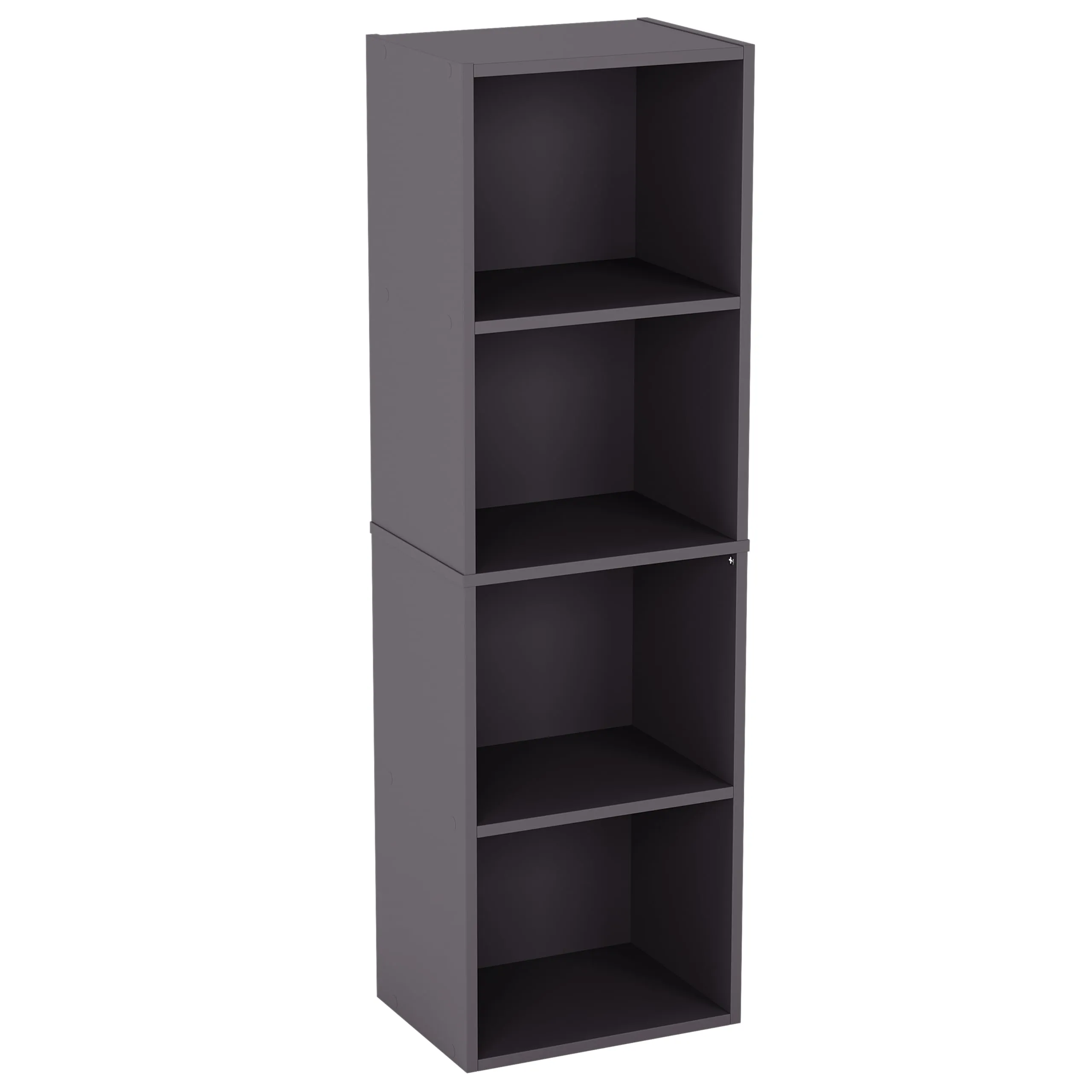 Vida Designs Oxford Libreria a Cubi 4 Ripiani, H106xW32xD24cm (Grigio) - immagine 1