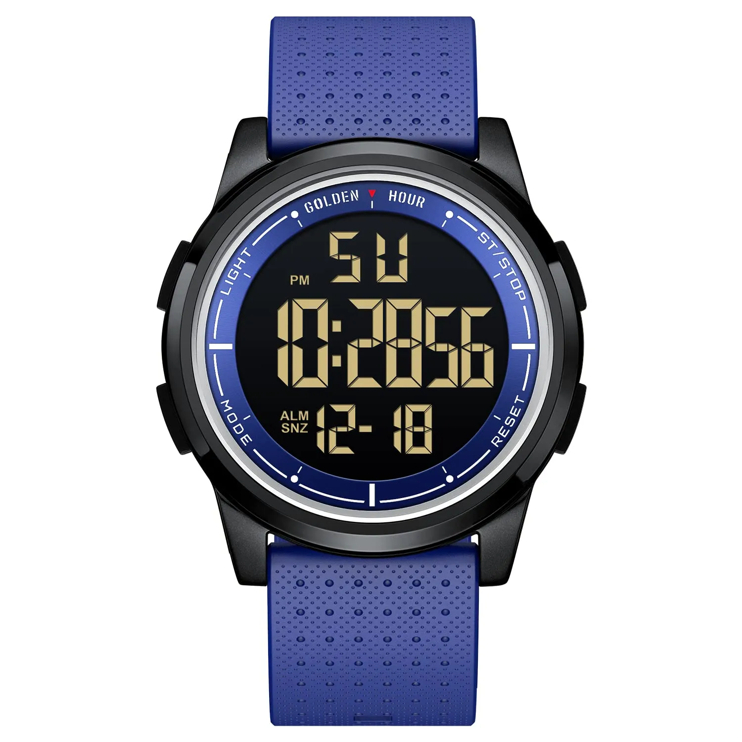 Golden Hour GH1313 Orologio Digitale Ultra-Sottile Minimalista Sport Impermeabile con Cinturino in Gomma - immagine 1