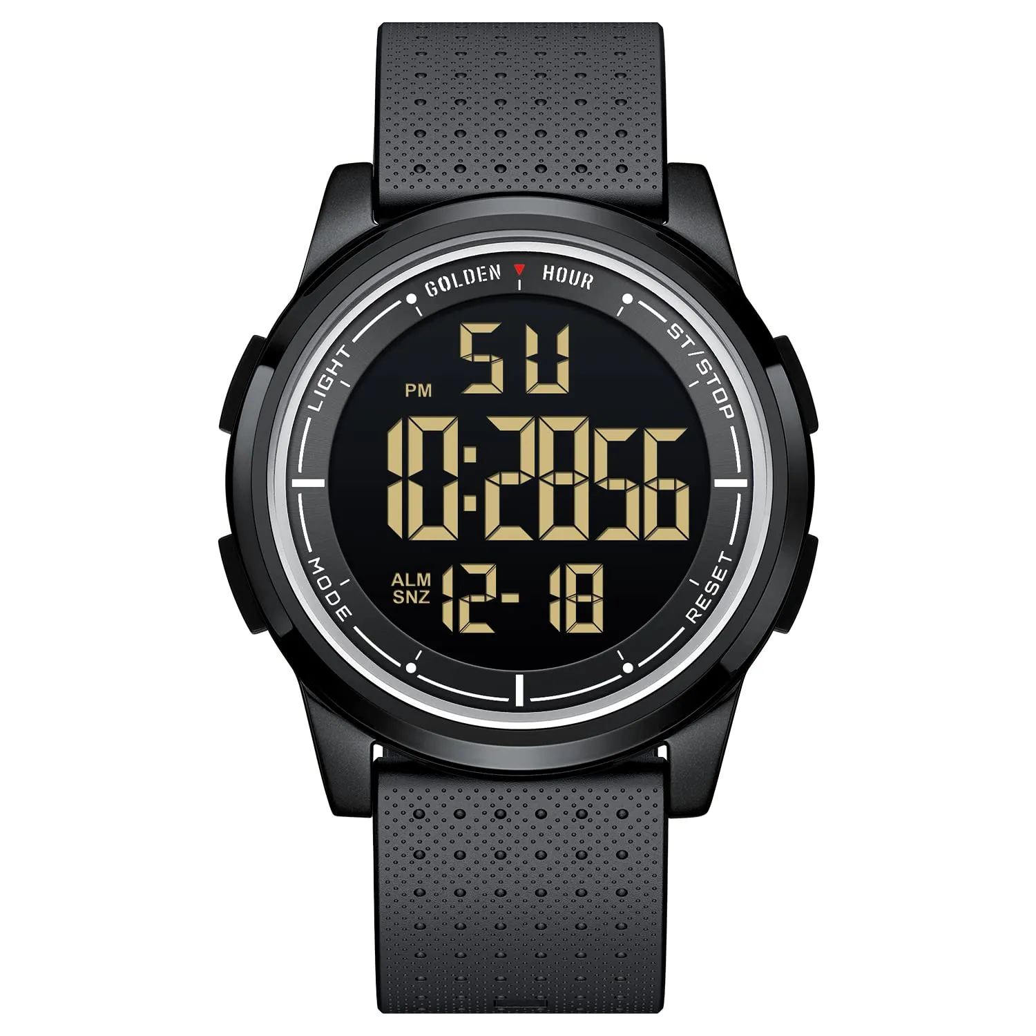 GOLDEN HOUR GH1313 Orologio Digitale Sport Ultra-Sottile Impermeabile con Cinturino in Gomma - immagine 1
