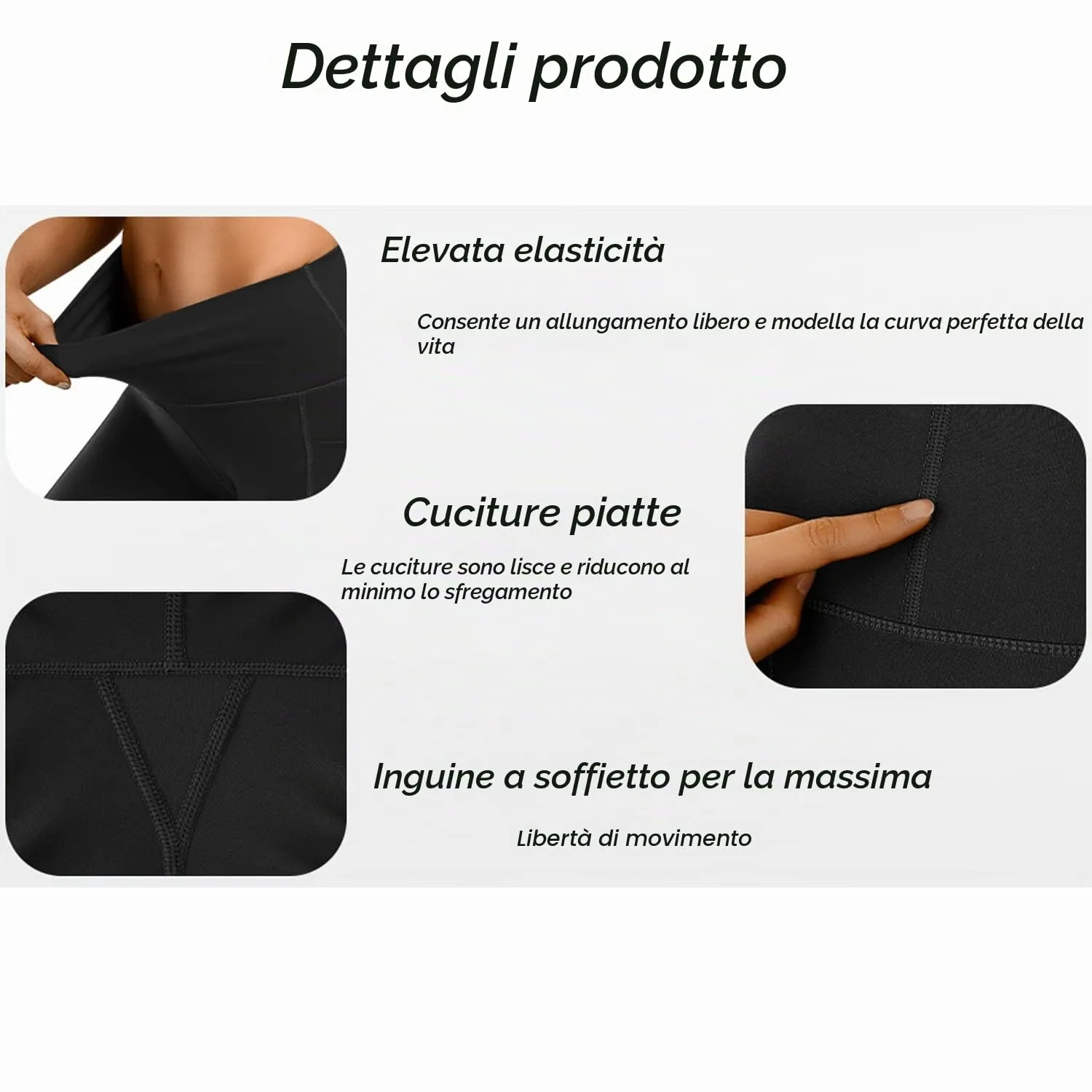 XDSP Pantaloncini Sportivi da Donna Yoga a Vita Alta con Tasche Laterali - immagine 4