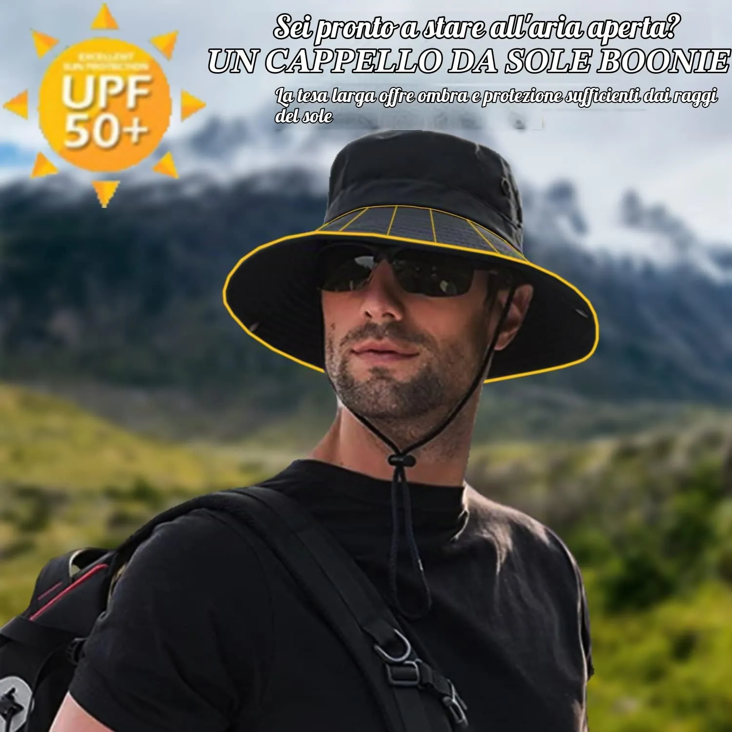 Favuit Cappello Boonie Pieghevole a Tesa Larga per Uomo e Donna - immagine 2
