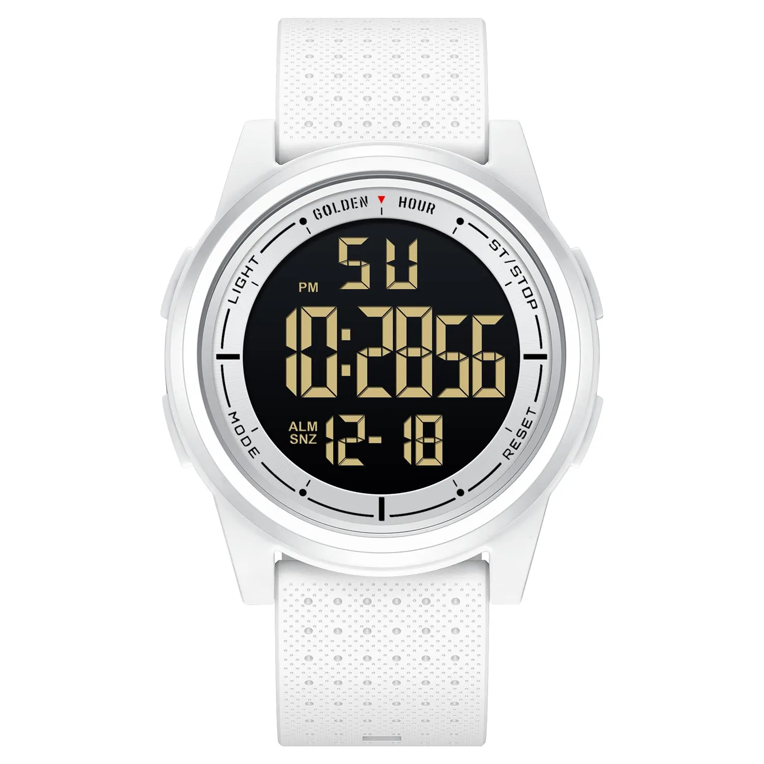 GOLDEN HOUR GH1313 Orologio Digitale Ultra-Sottile Minimalista Sport Impermeabile con Cinturino in Gomma - immagine 1