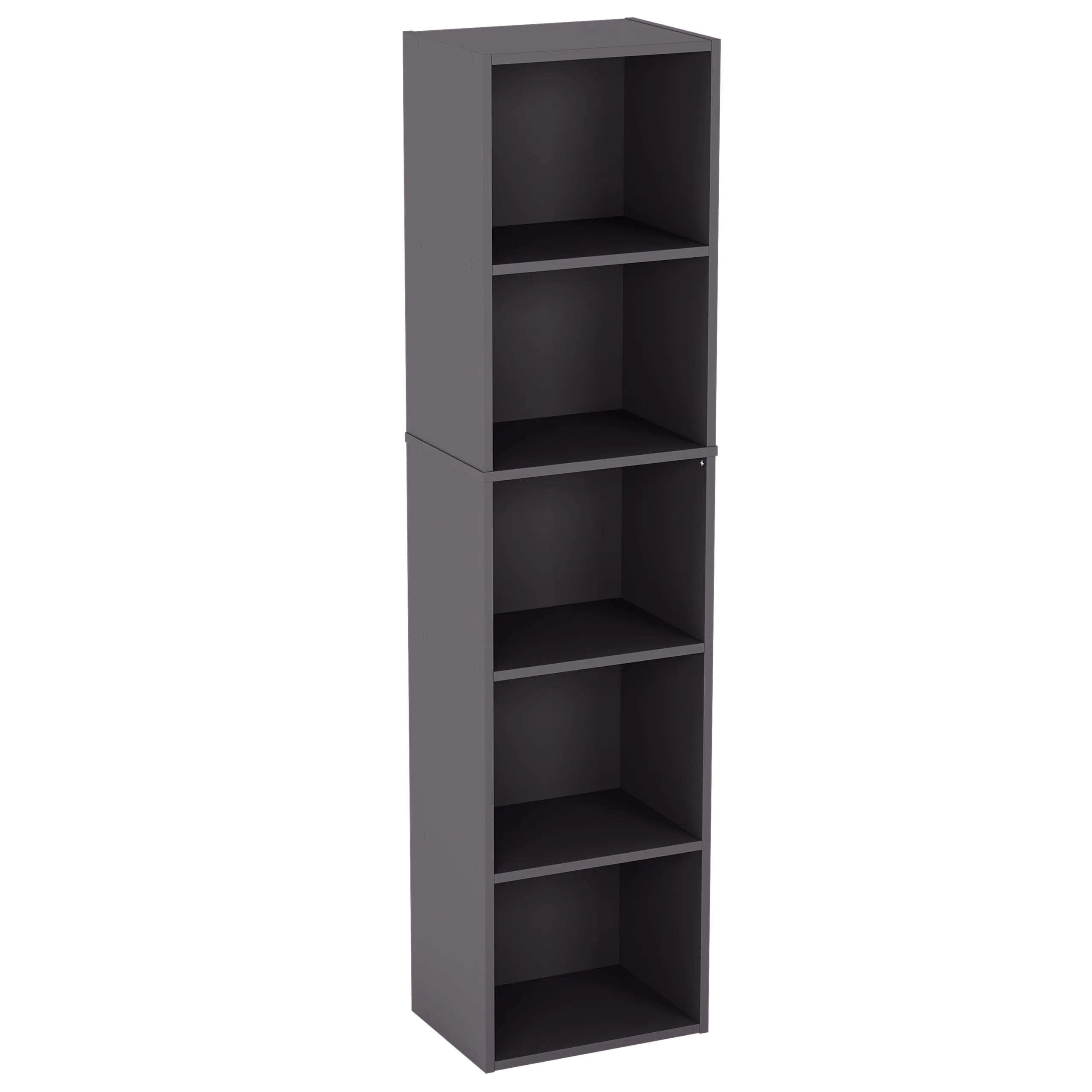 Vida Designs Oxford Libreria a Cubi a 5 Ripiani in Legno, Grigio - immagine 1